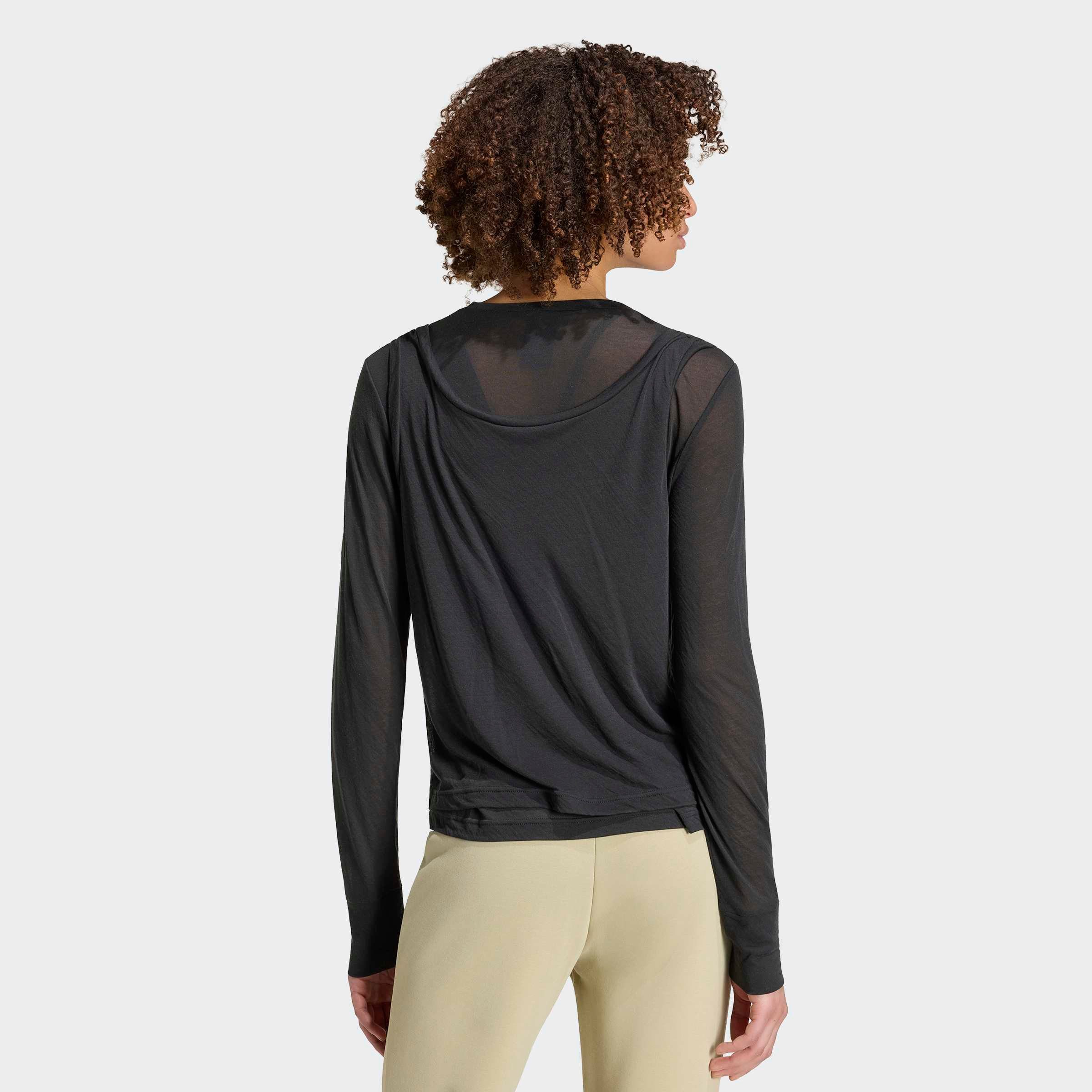adidas Sportswear Langarmshirt SOFT LUX LONGSLEEVE, TRANSPARENT – Bild 2 von 5