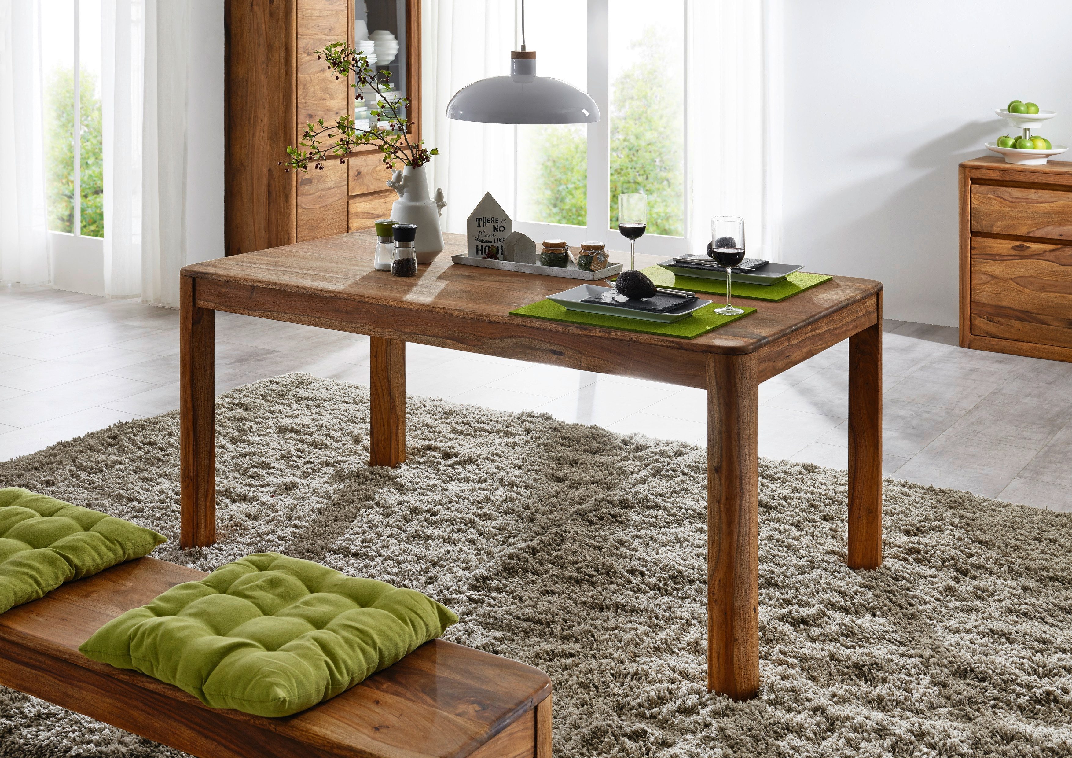 Woodroom Esstisch Mau (Massivholz gebeizt), Esstisch, günstig online kaufen