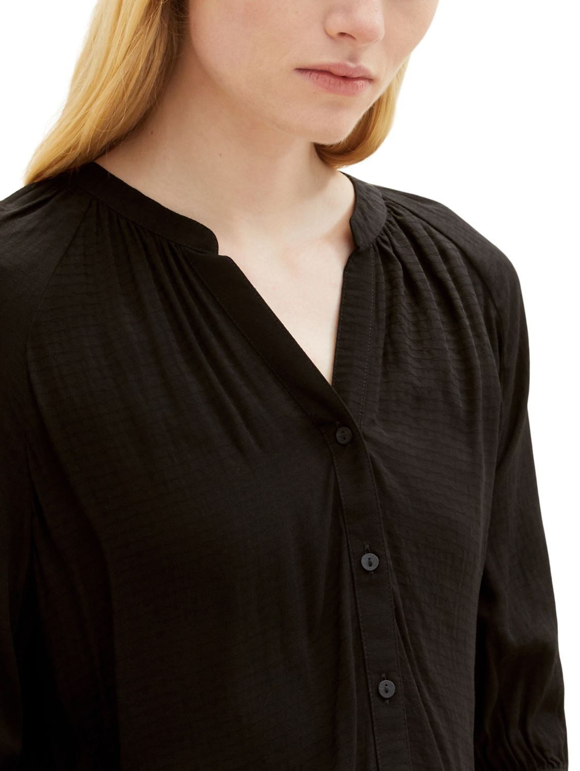 TOM TAILOR Denim Blusenshirt STRUCTURED (1-tlg) aus Viskose