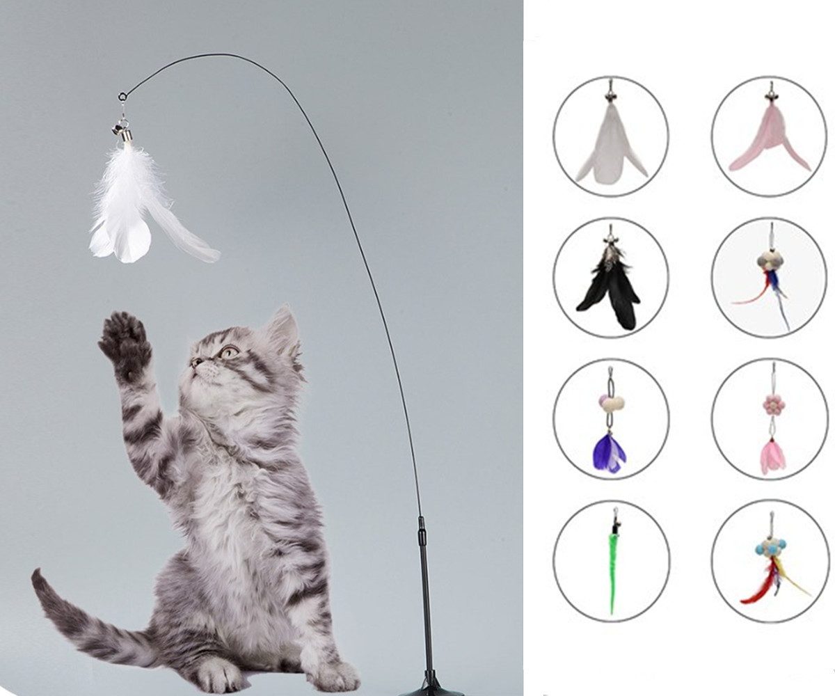 XDeer Tier-Intelligenzspielzeug Katzenangel Spielzeug mit Saugnapf günstig online kaufen