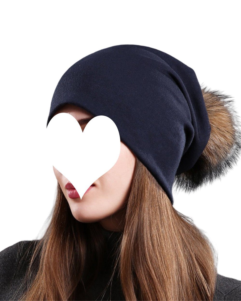 für Wintermützen Bommelmütze Wintermütze Mütze Warme und Dekorative Weich Warme bequem Strickmütze Damen Damen, Frauen, Schwarz (1-St) für