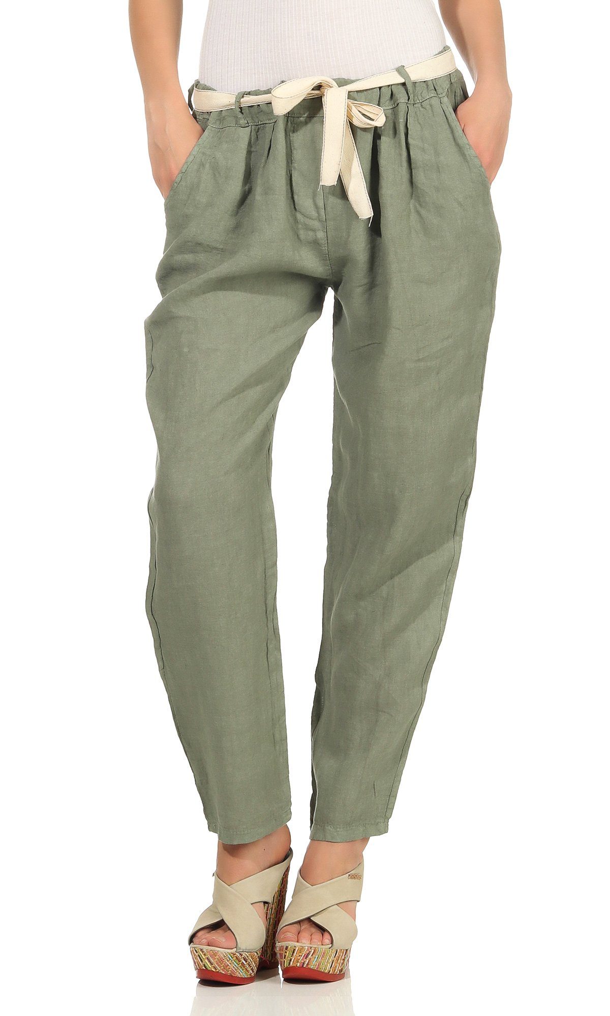 Mississhop Leinenhose Leinenhose 100 % Leinen günstig online kaufen