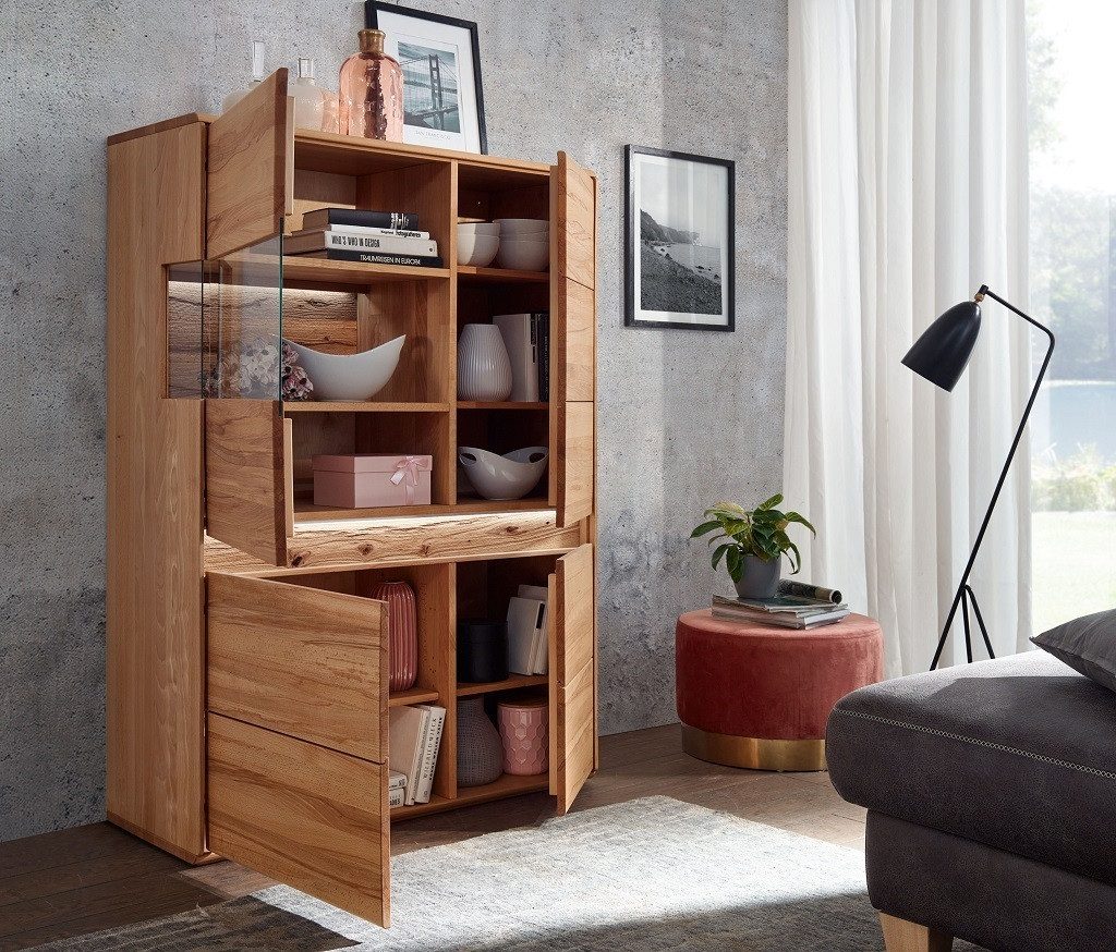 Main Möbel Highboard Highboard links 103x152cm Kernbuche Berlin