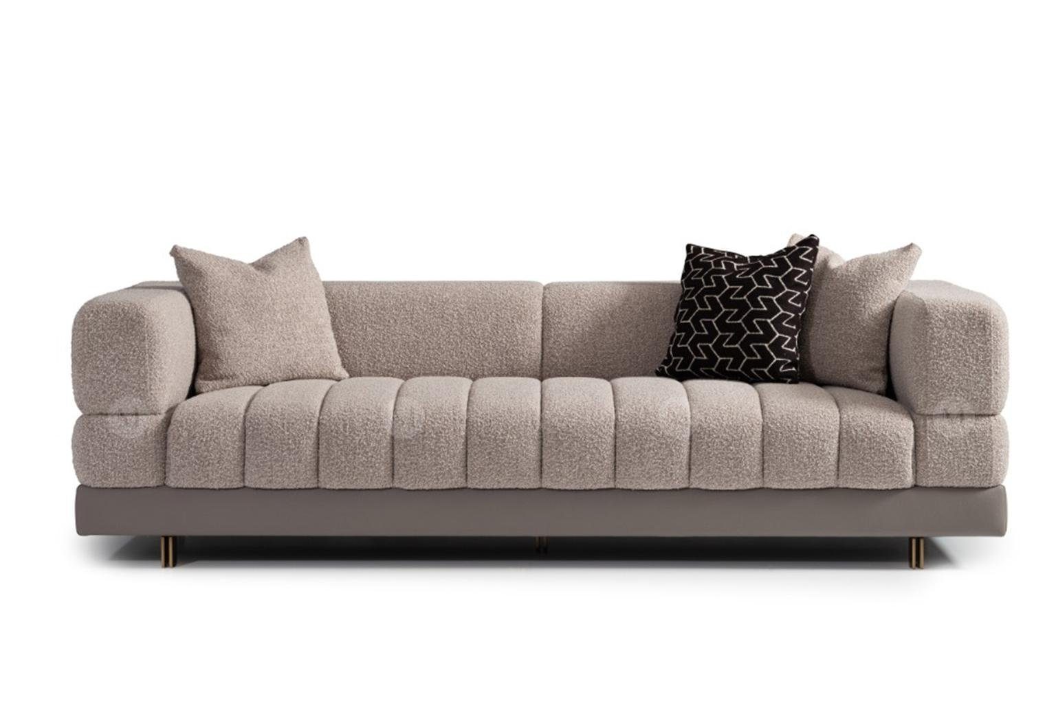 JVmoebel 3-Sitzer Grau Dreisitzer Couch Sofa 3 Sitzer Polstersofa Moderne, 1 Teile, Made in Europa