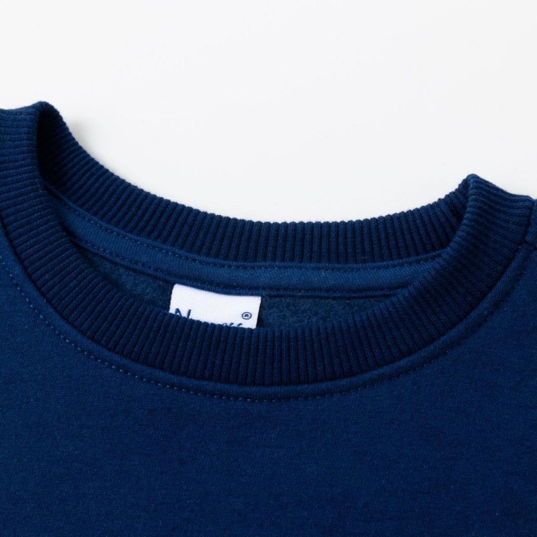 Pullover Sweater Druck witzigem mit suebidou geplüschtes Sweatshirt blau