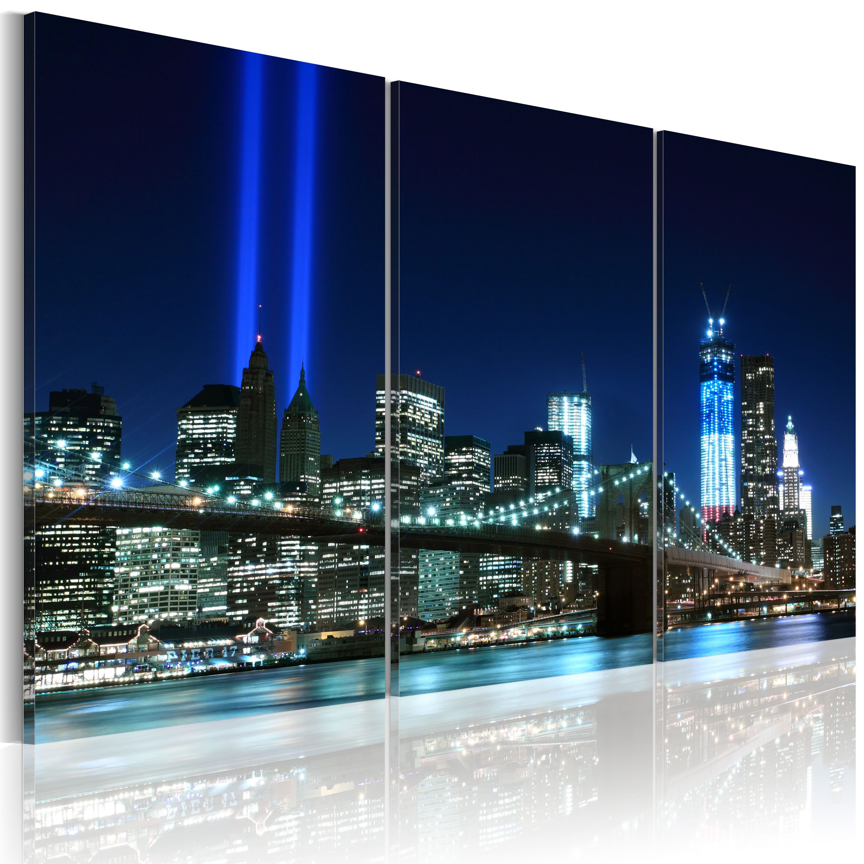 Artgeist Wandbild Blaue Lichter von New York