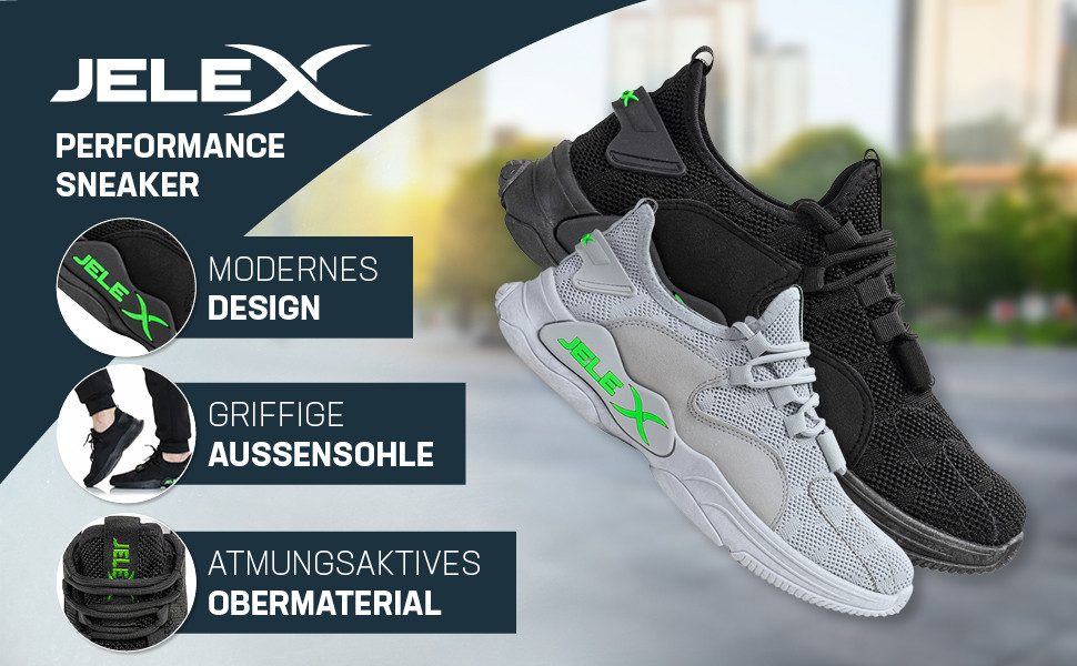 JELEX "Performance" Herren Sneaker atmungsaktives, gestricktes Obermaterial günstig online kaufen