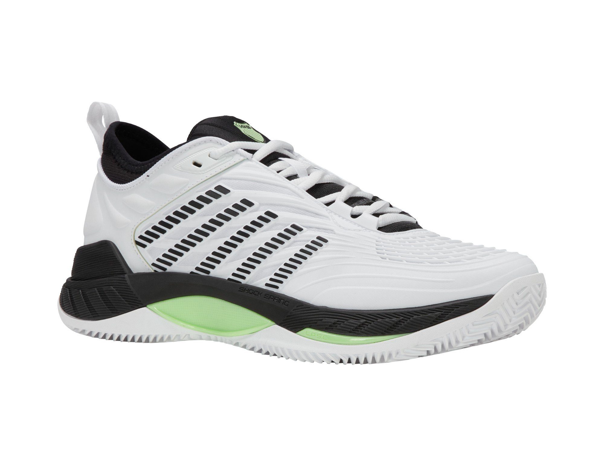 Hypercourt Supreme 2 Clay/Sandplatz 2025 weiss/schwarz/grün Herren Tennisschuh
