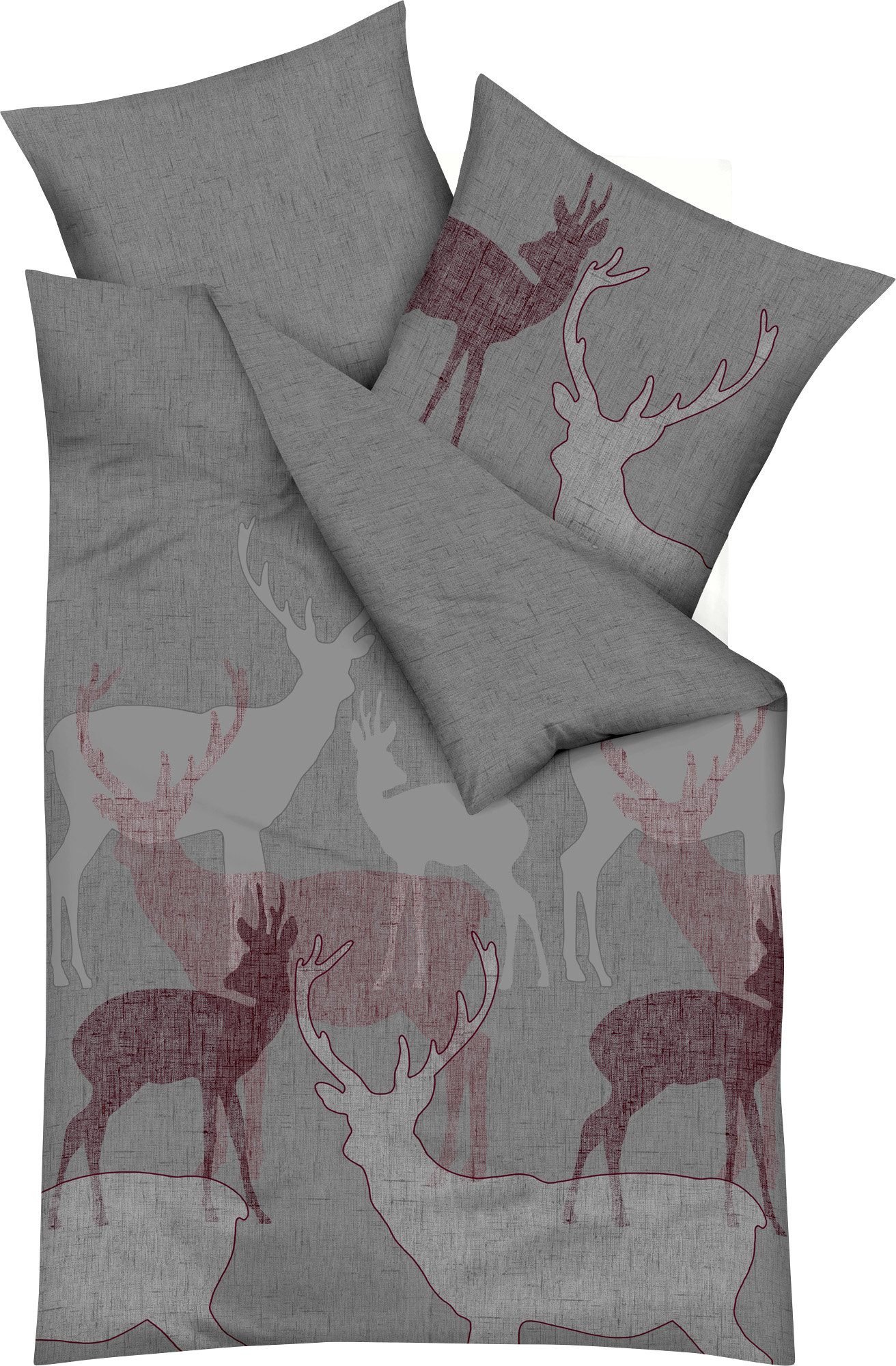 Kaeppel Bettwäsche Bettwäsche "Hirsche", Biber, Tiermotiv günstig online kaufen