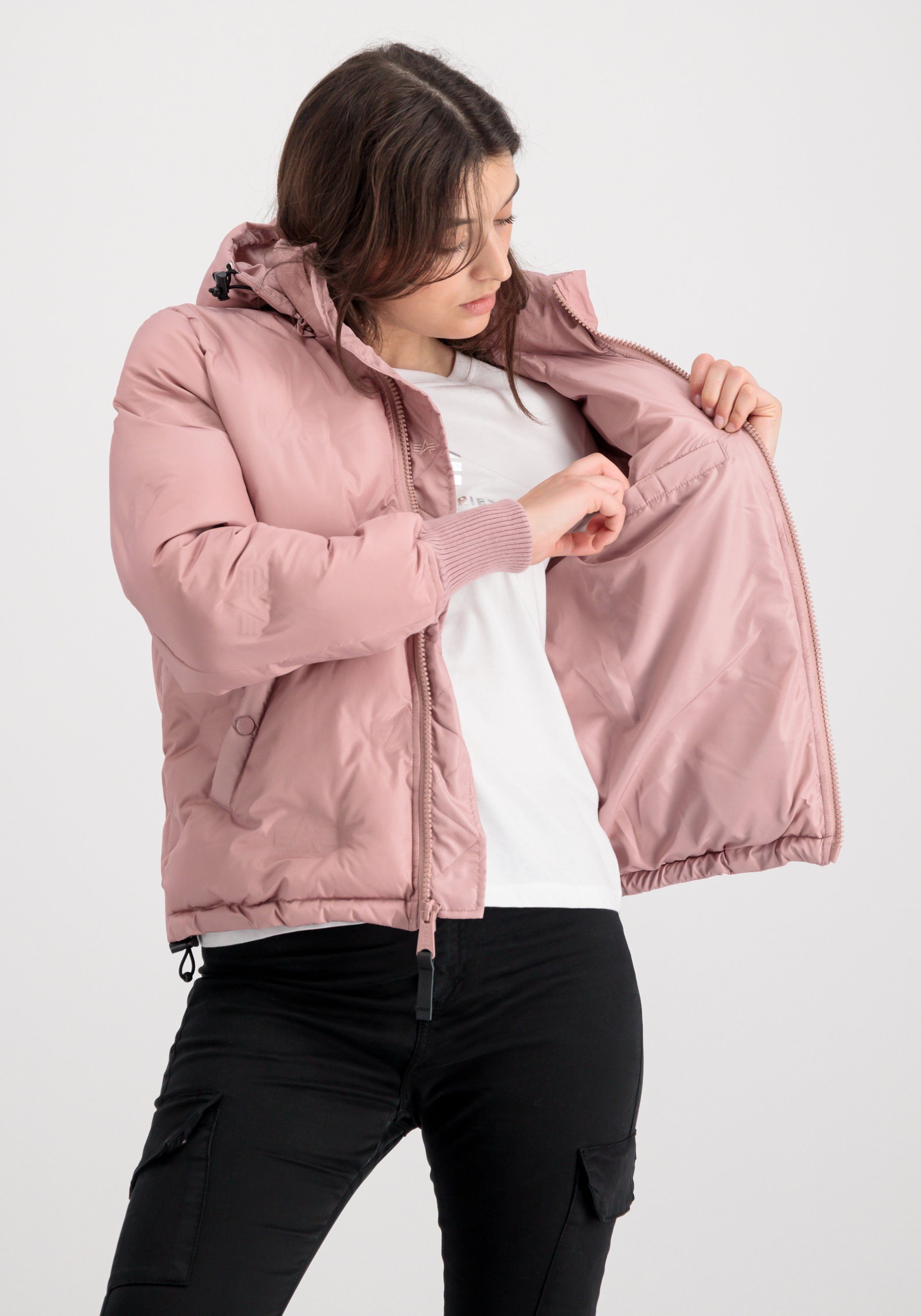 Alpha Industries Winterjacke Hooded Logo Puffer Women