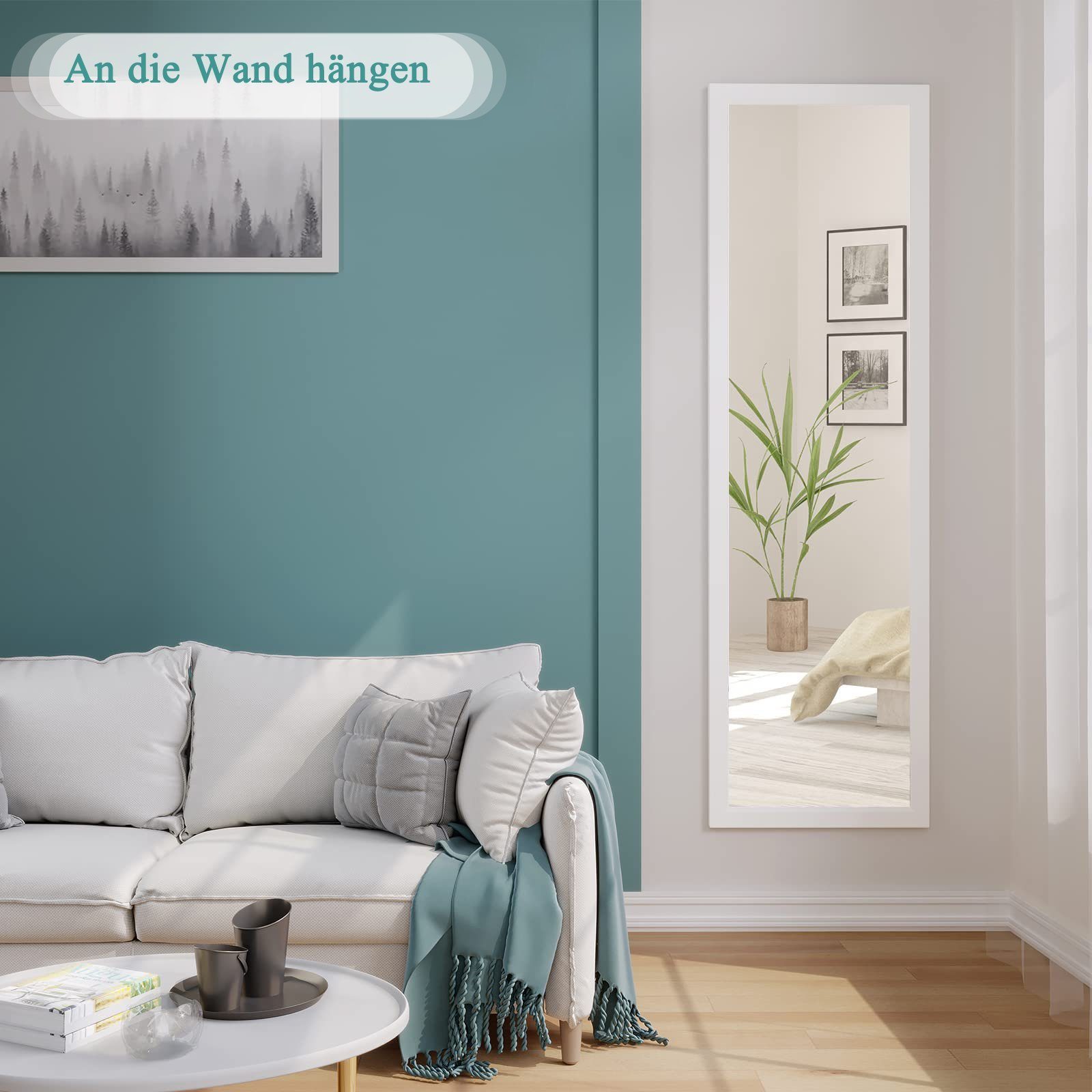 Dripex Wandspiegel Flurspiegel höhenverstellbarer Hängespiegel mit Haken – Bild 5 von 5
