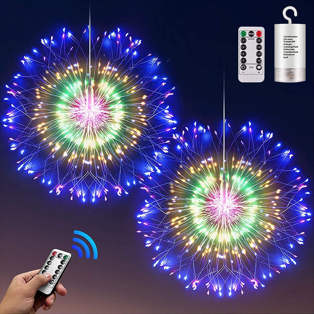 LMaxhome LED-Lichterkette Feuerwerk Weihnachtsbeleuchtung mit Fernbedienung günstig online kaufen