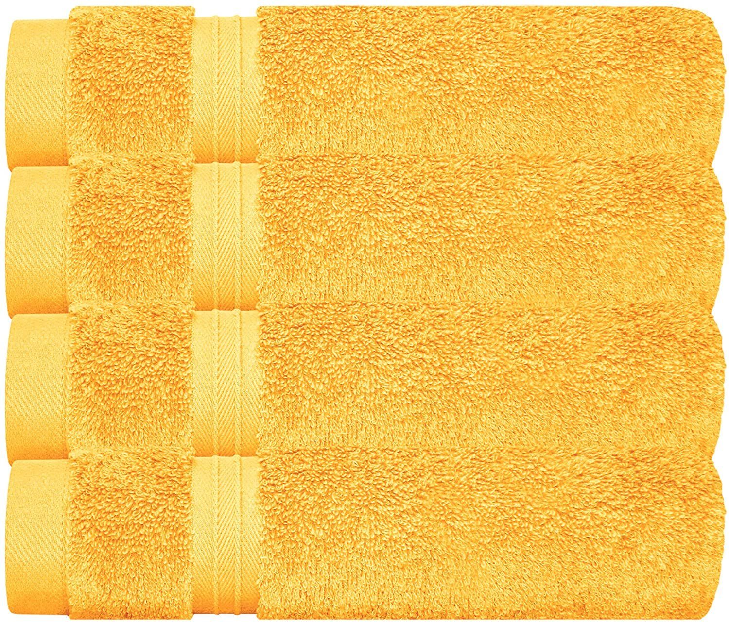 Lashuma Gästehandtücher Linz, Frottee (4-St), klein Handtücher Flauschige 30x50 cm gelb