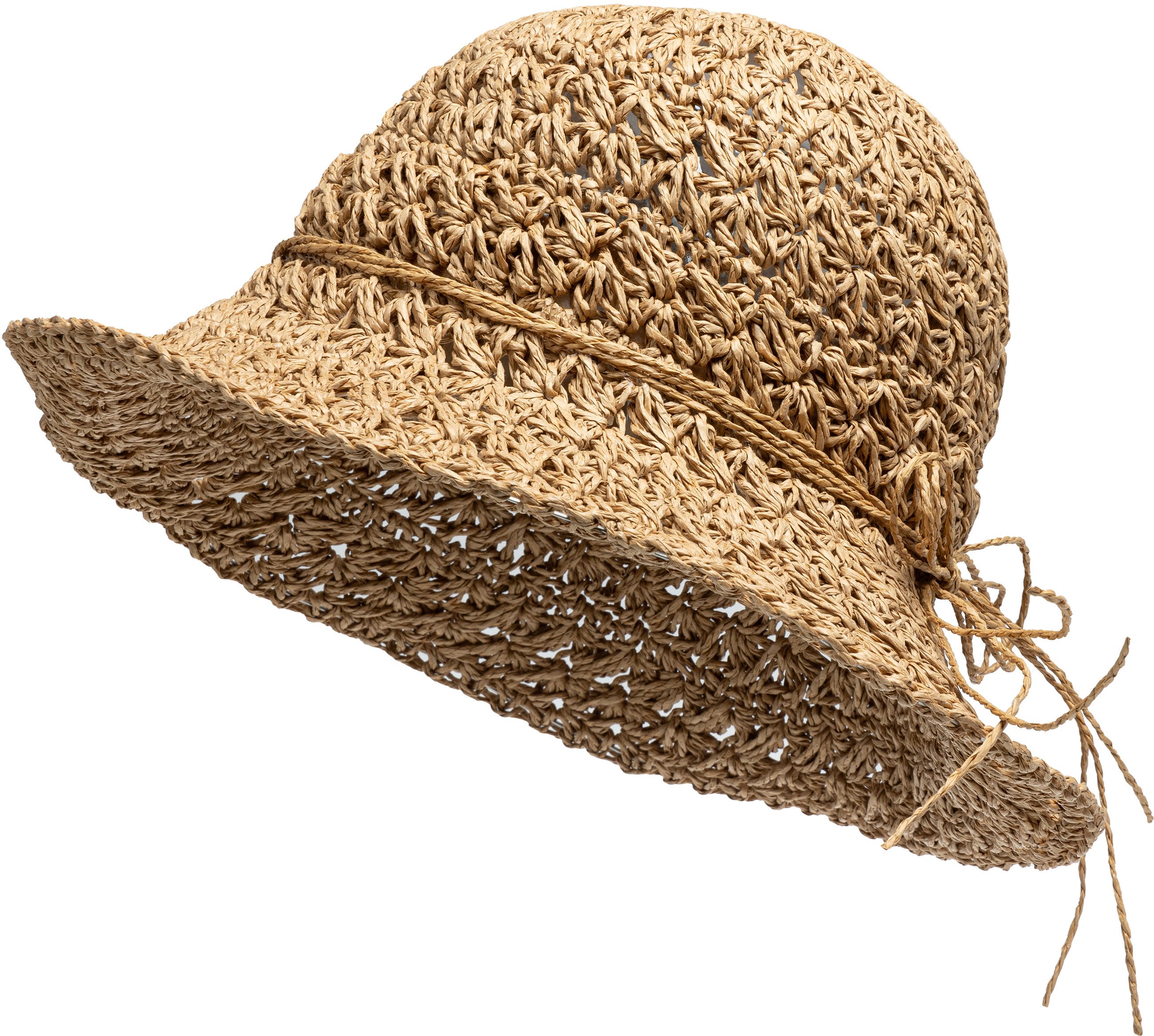 Caspar Strohhut HT31 Damen Sommerhut aus Papierstroh günstig online kaufen