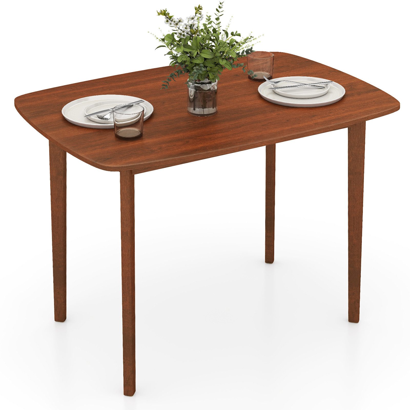COSTWAY Esstisch, Holz, rechteckiger Küchentisch für 2-4 Personen 110x78x77 günstig online kaufen