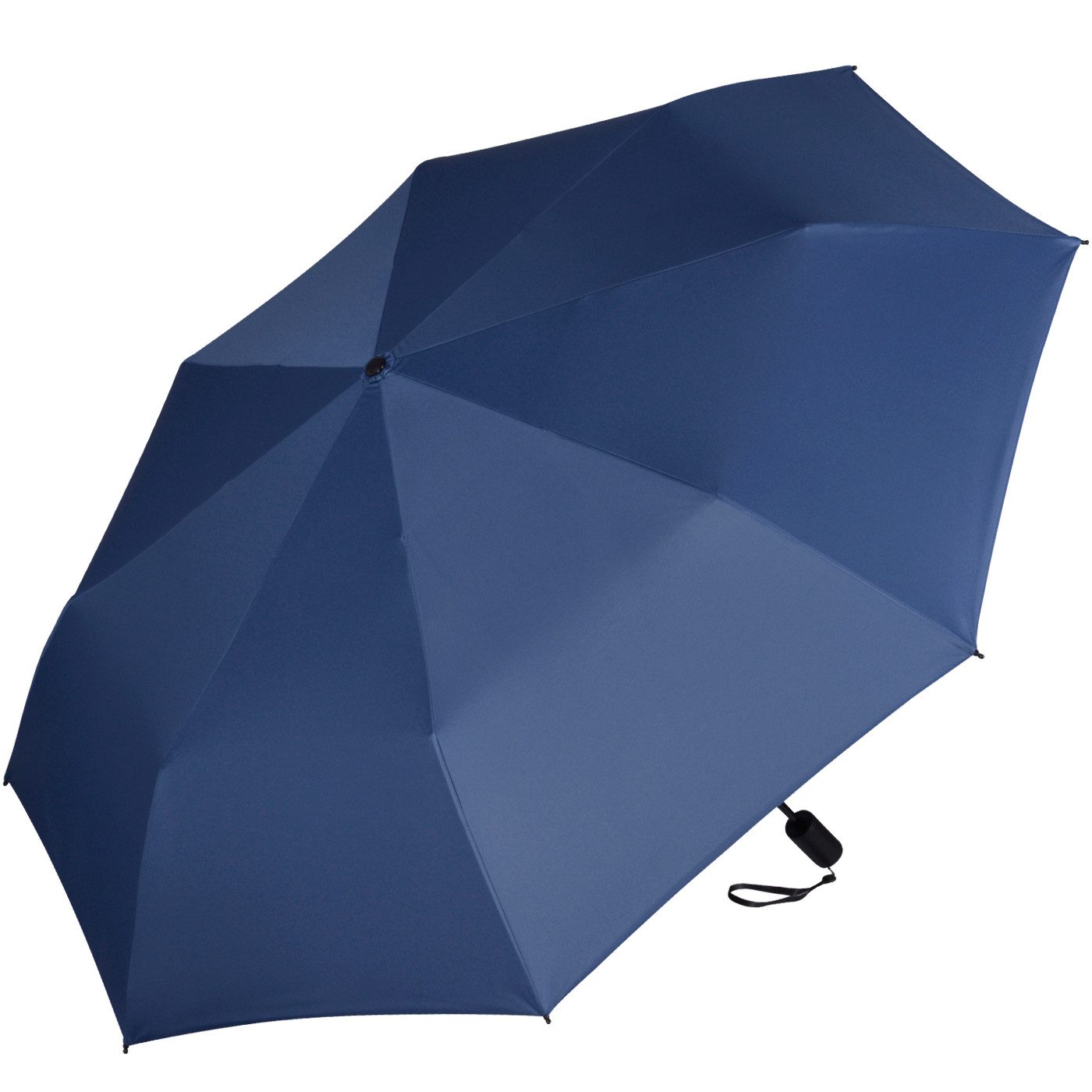 iX-brella Taschenregenschirm Sonnen-Regenschirm mit UPF 50+, UV-Hitze-Schutz, mit Umhängetasche, mit Handöffner, innen schwarz