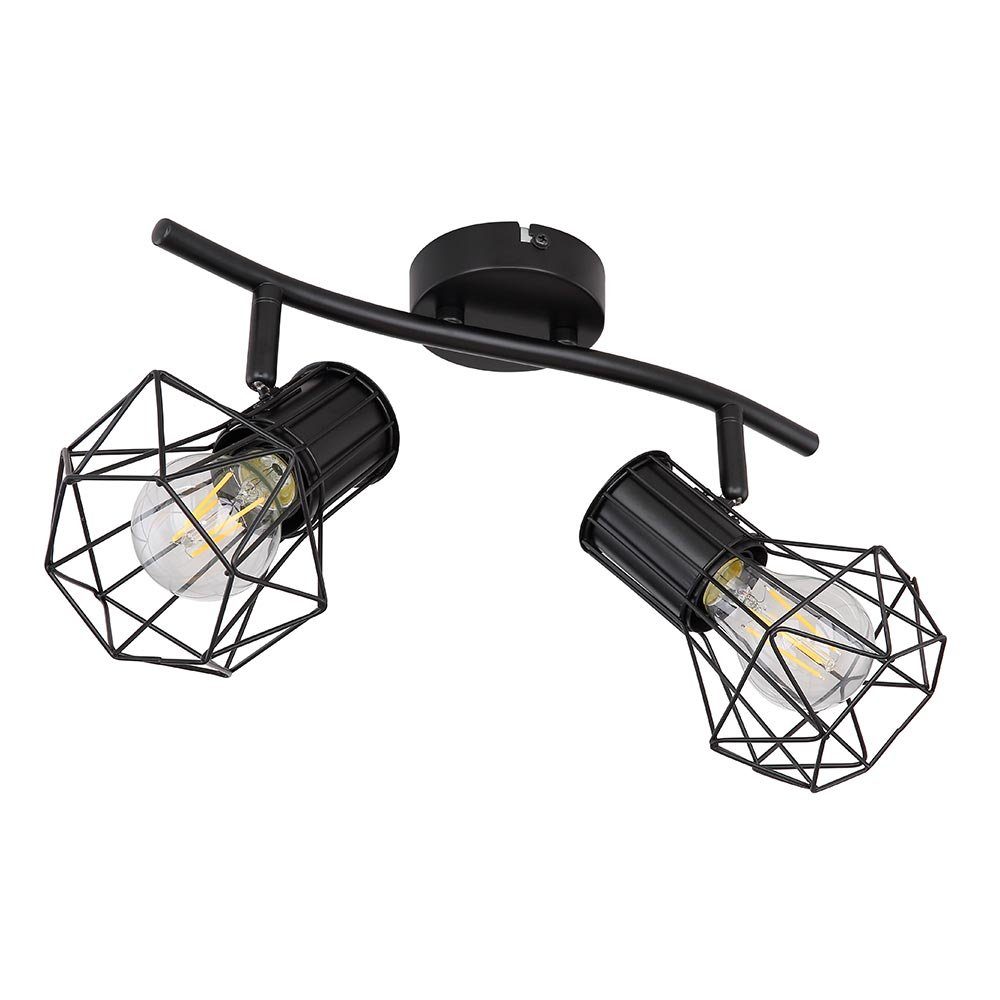 GLOBO LIGHTING Deckenleuchte, Leuchtmittel nicht inklusive, Decken Lampe Käfig Spots Ess Zimmer Leuchte Licht-Schiene verstellbar