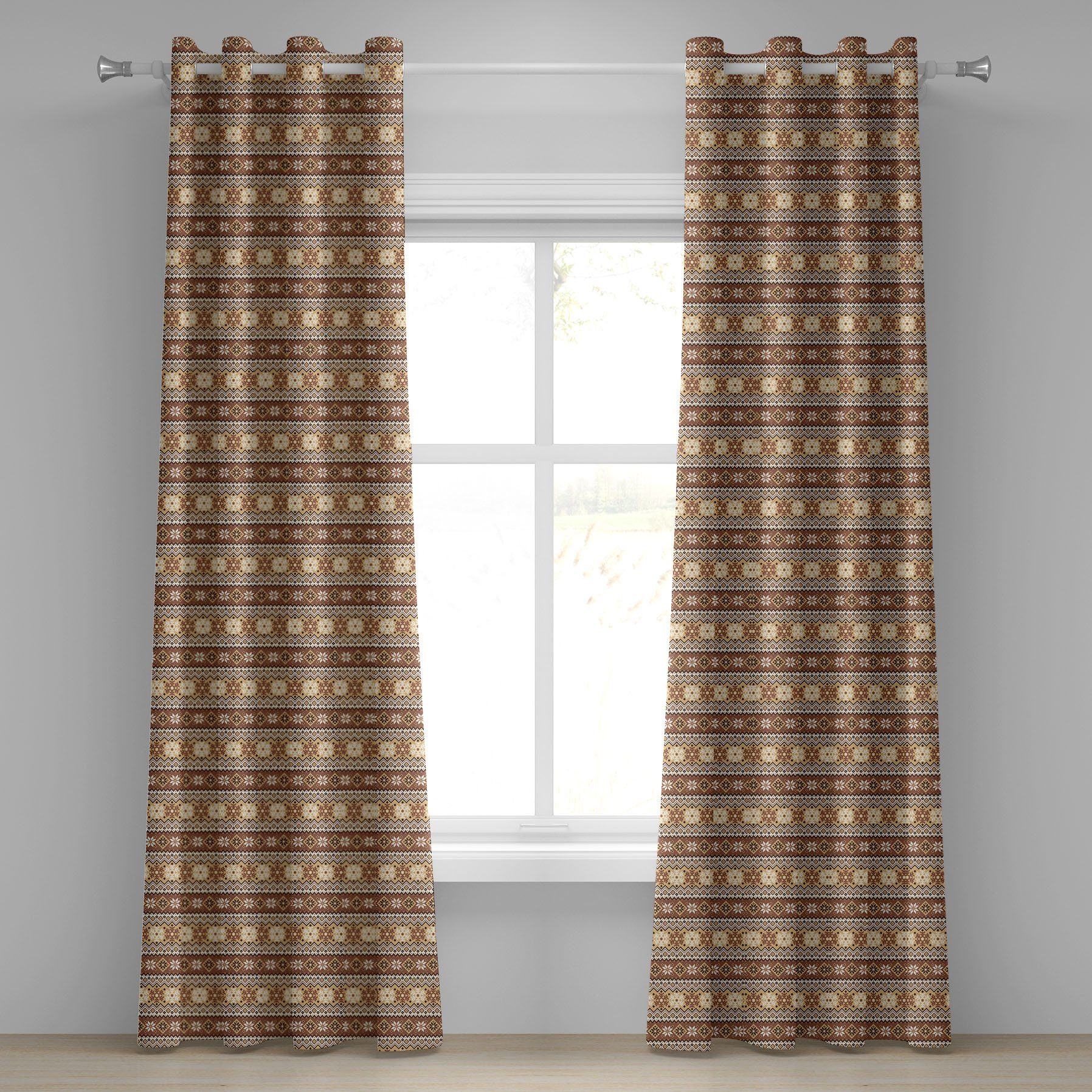 2-Panel-Fenstervorhänge Klassiker Scandinavian Abakuhaus, nordisch Gardine Wohnzimmer, Dekorative Schlafzimmer für