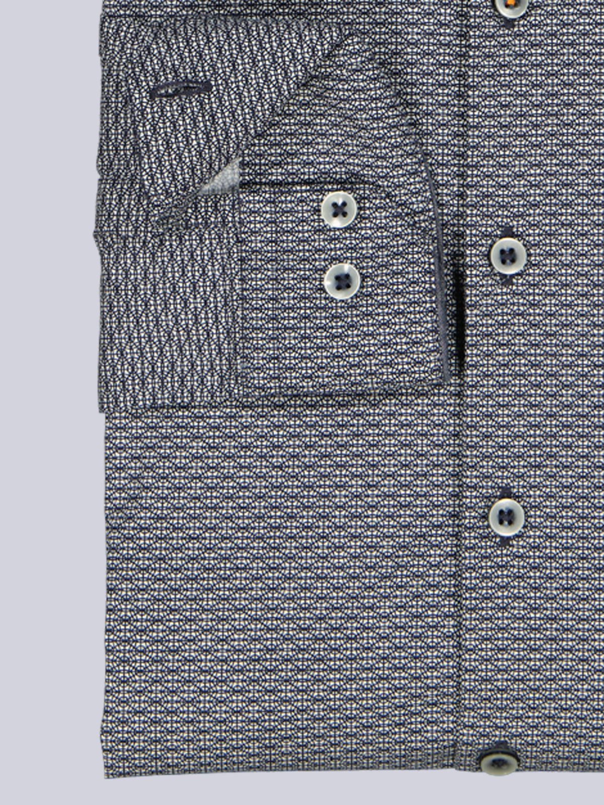 emilio adani Langarmhemd Herren Langarm-Hemd gemustert, Marineblau