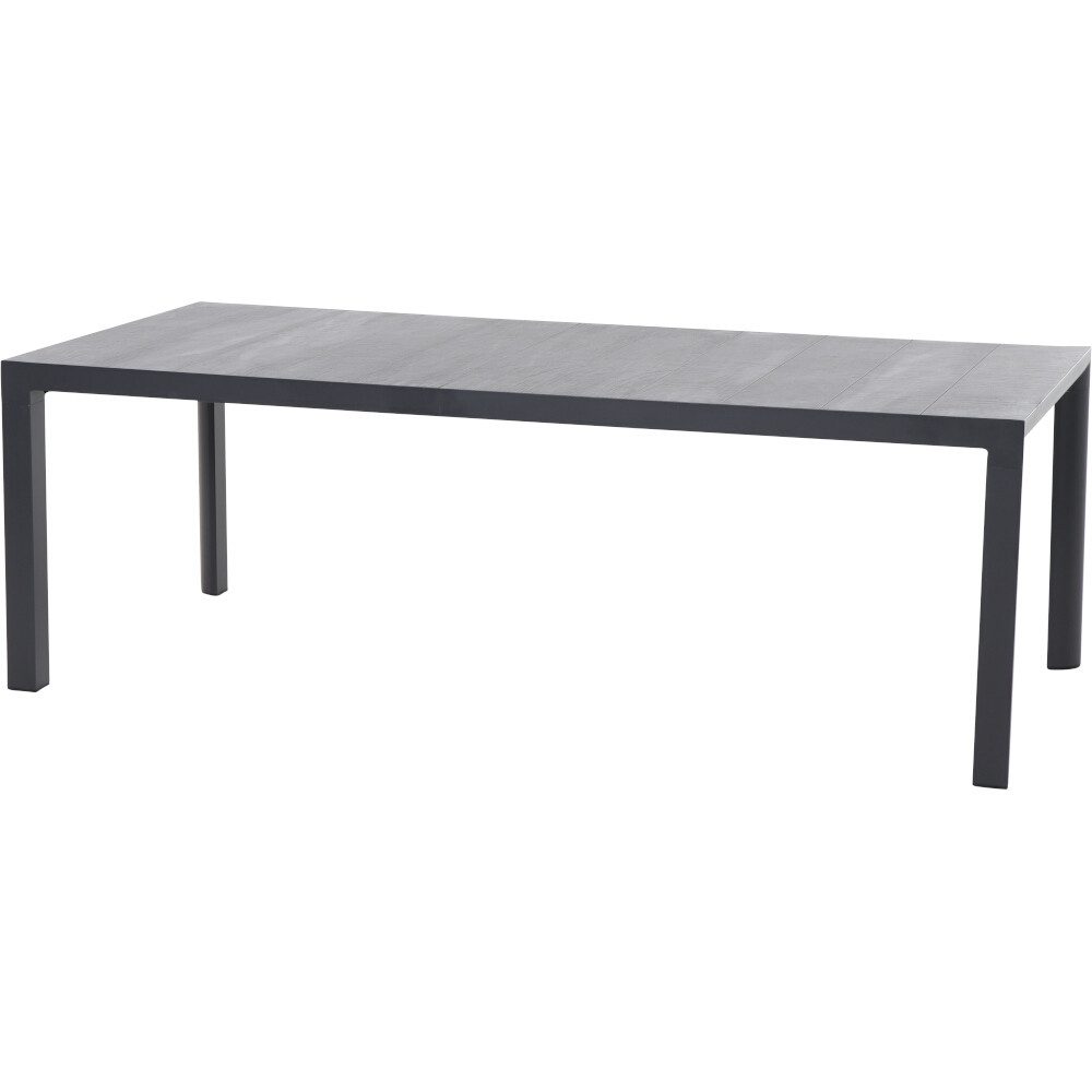 GAUTZSCH Gartentisch in matt anthrazit, wood grey - 220x74x100 (BxHxT)