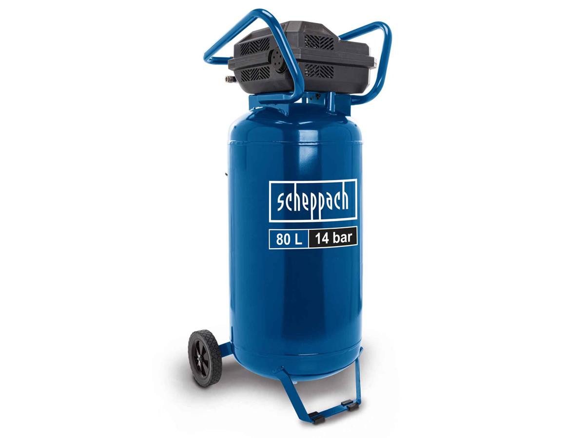 Scheppach Kompressor HC85V, 1600 W, max. 14 bar, 80 l, 1-tlg., 230V, 50Hz, 1500W, 80L, 14bar, 330l/min, ölfrei