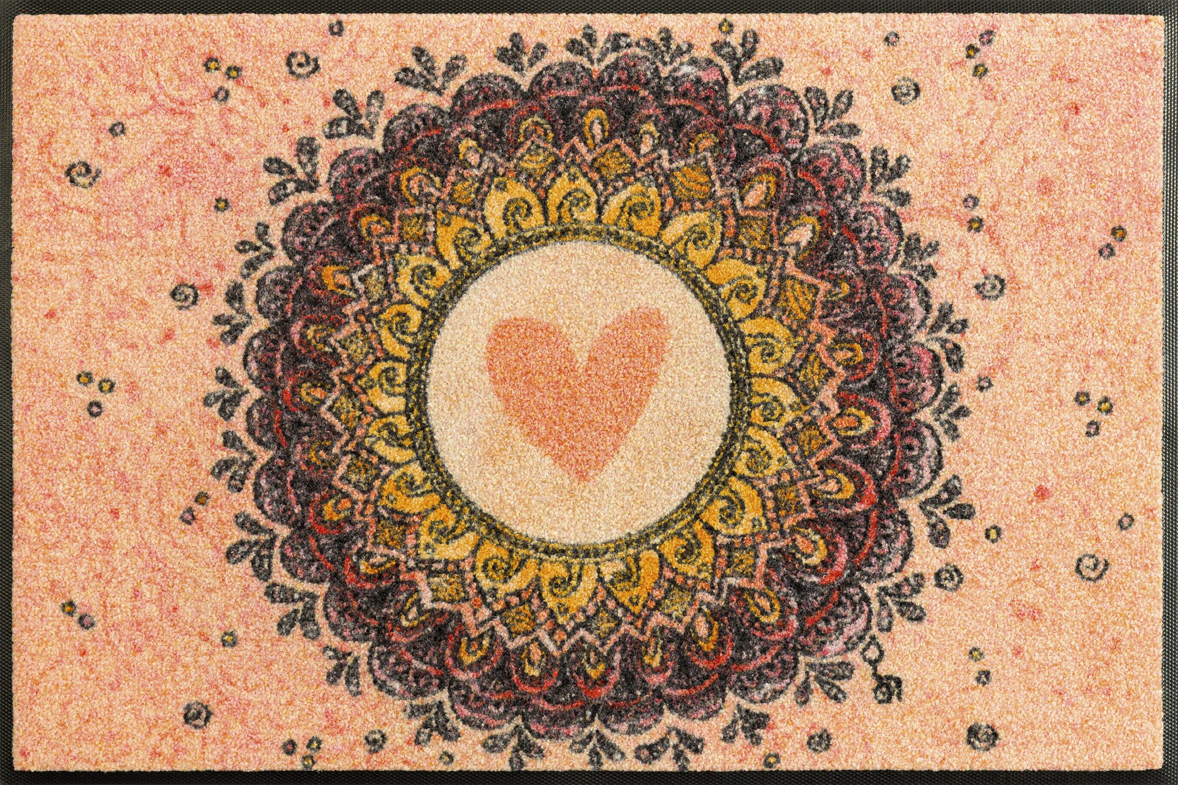 wash+dry by Kleen-Tex Fußmatte Circle of Love, rechteckig, Höhe: 7 mm