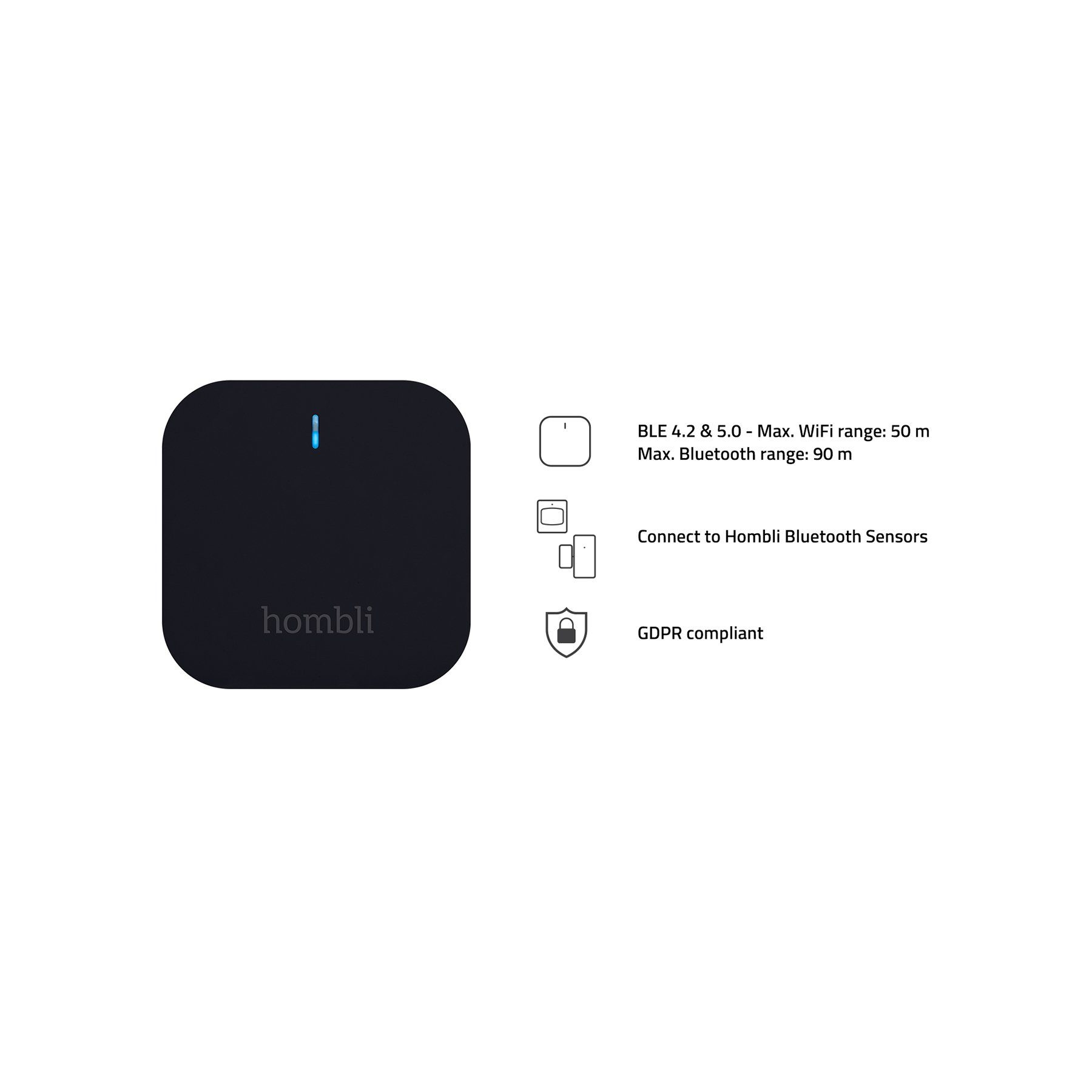 Smart-Home-Zubehör Bridge Schwarz Hombli Smart Bluetooth