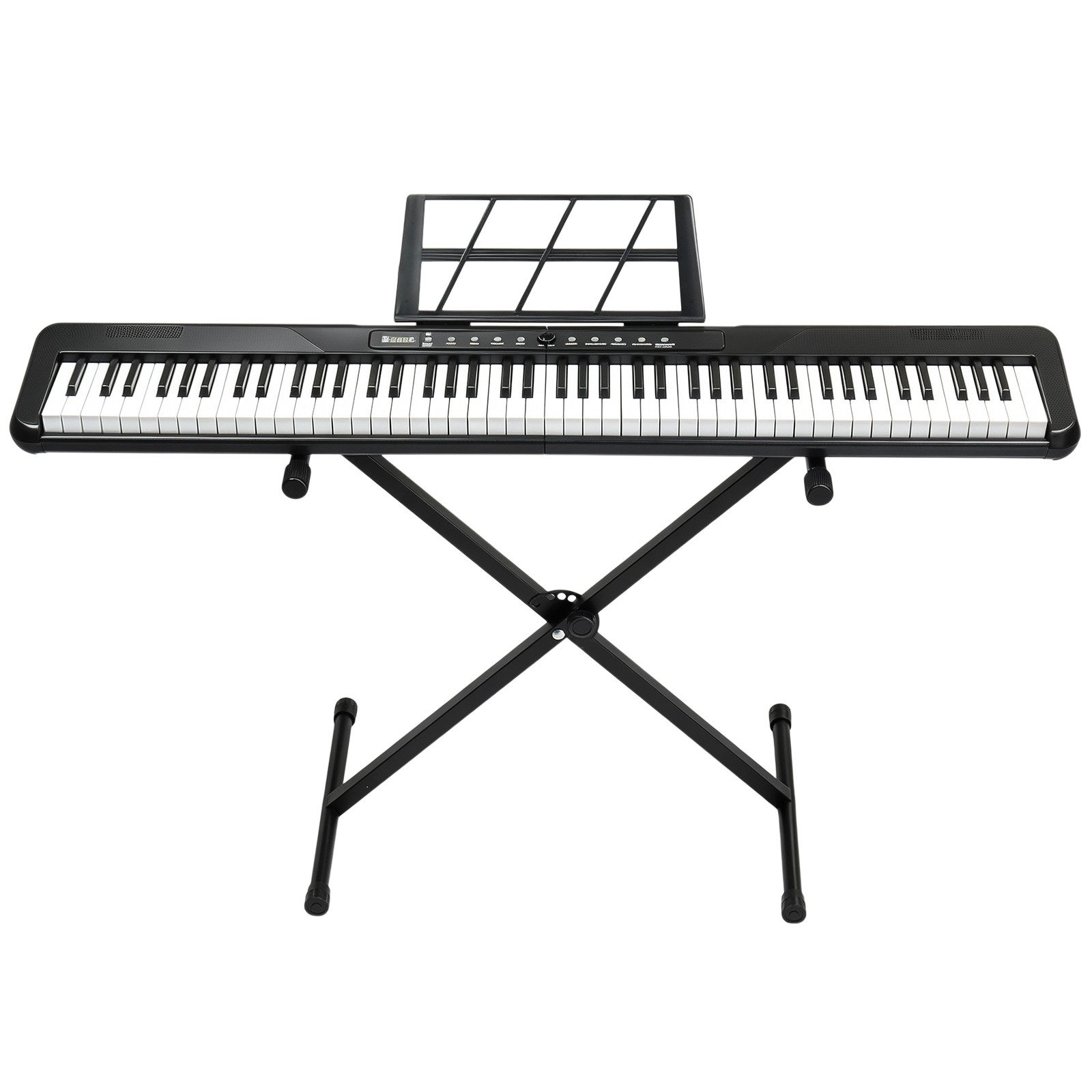 LALAHO Digitalpiano 88 Tasten E Piano halbgewichtete Tastatur Bluetooth, mit Aufnahmefunktion, Metronom & Stereolautsprechern – Bild 2 von 5