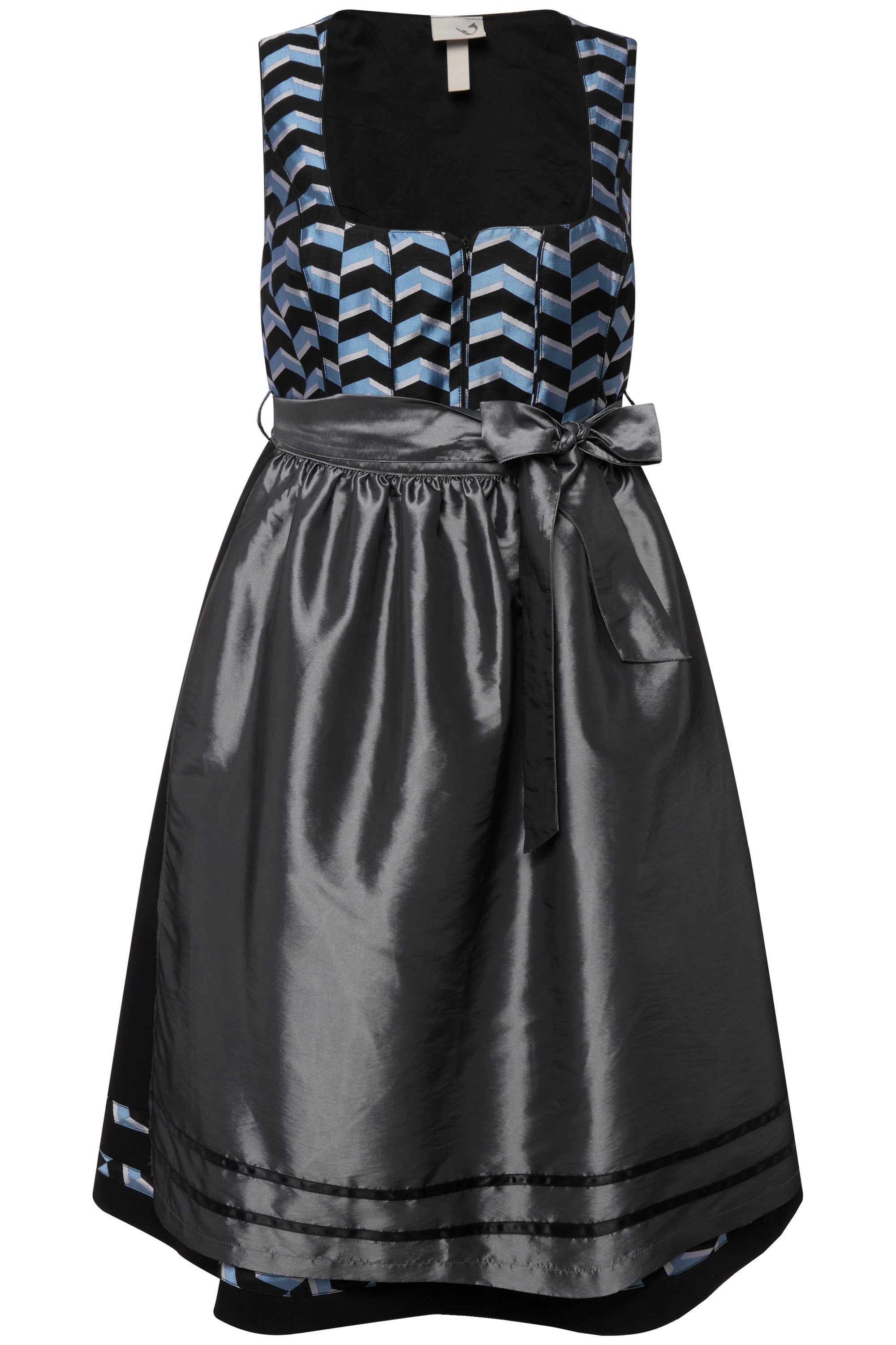 Ulla Popken Dirndl Dirndl Zackenmuster Carree-Ausschnitt günstig online kaufen