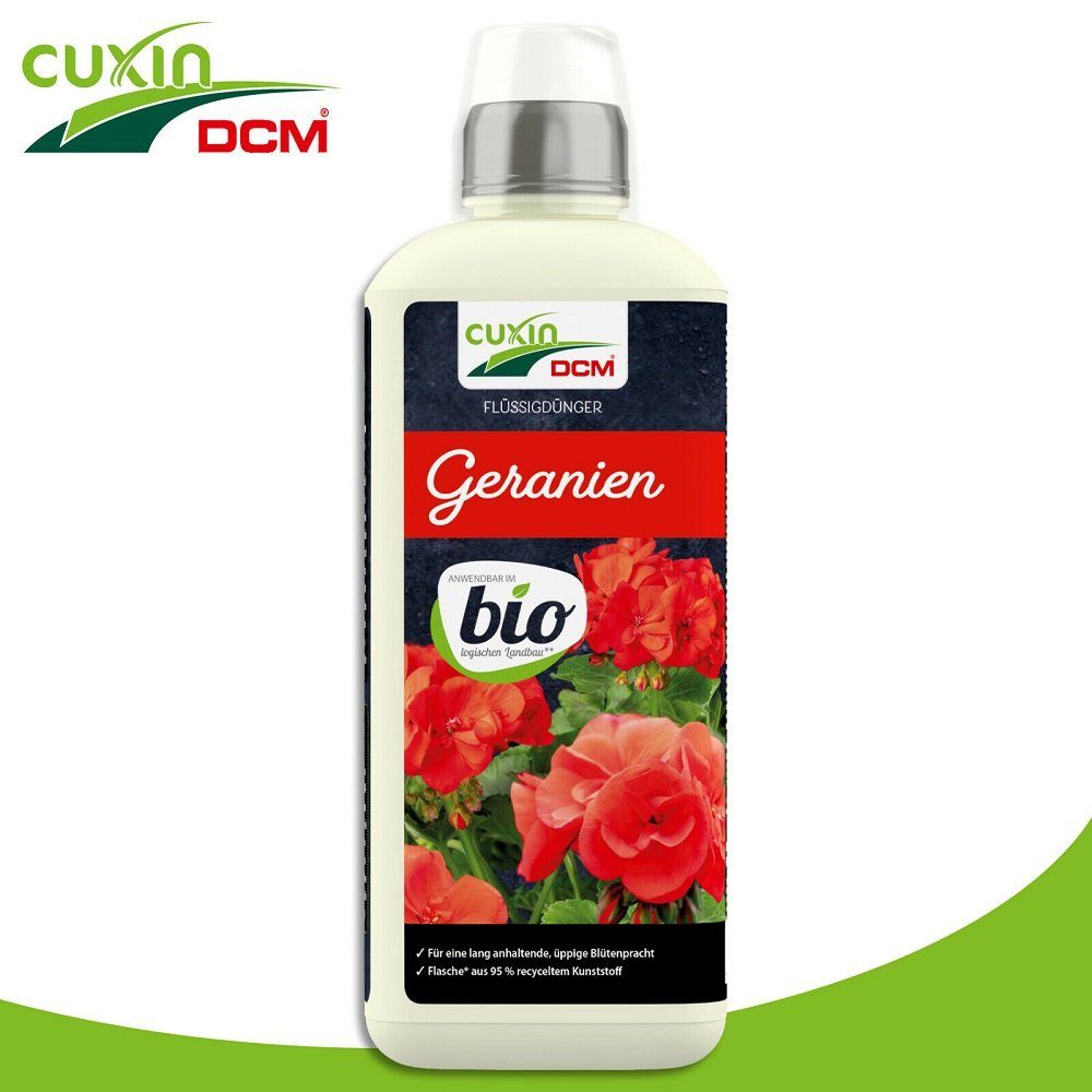 Blumendünger Cuxin DCM Flüssigdünger Geranien Bio 800 ml