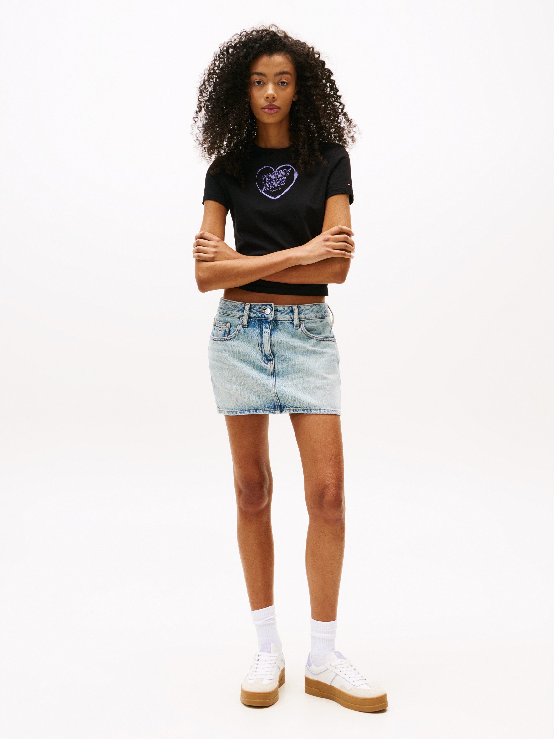 Tommy Jeans Kurzarmshirt TJW SLIM SH HEART TEE günstig online kaufen