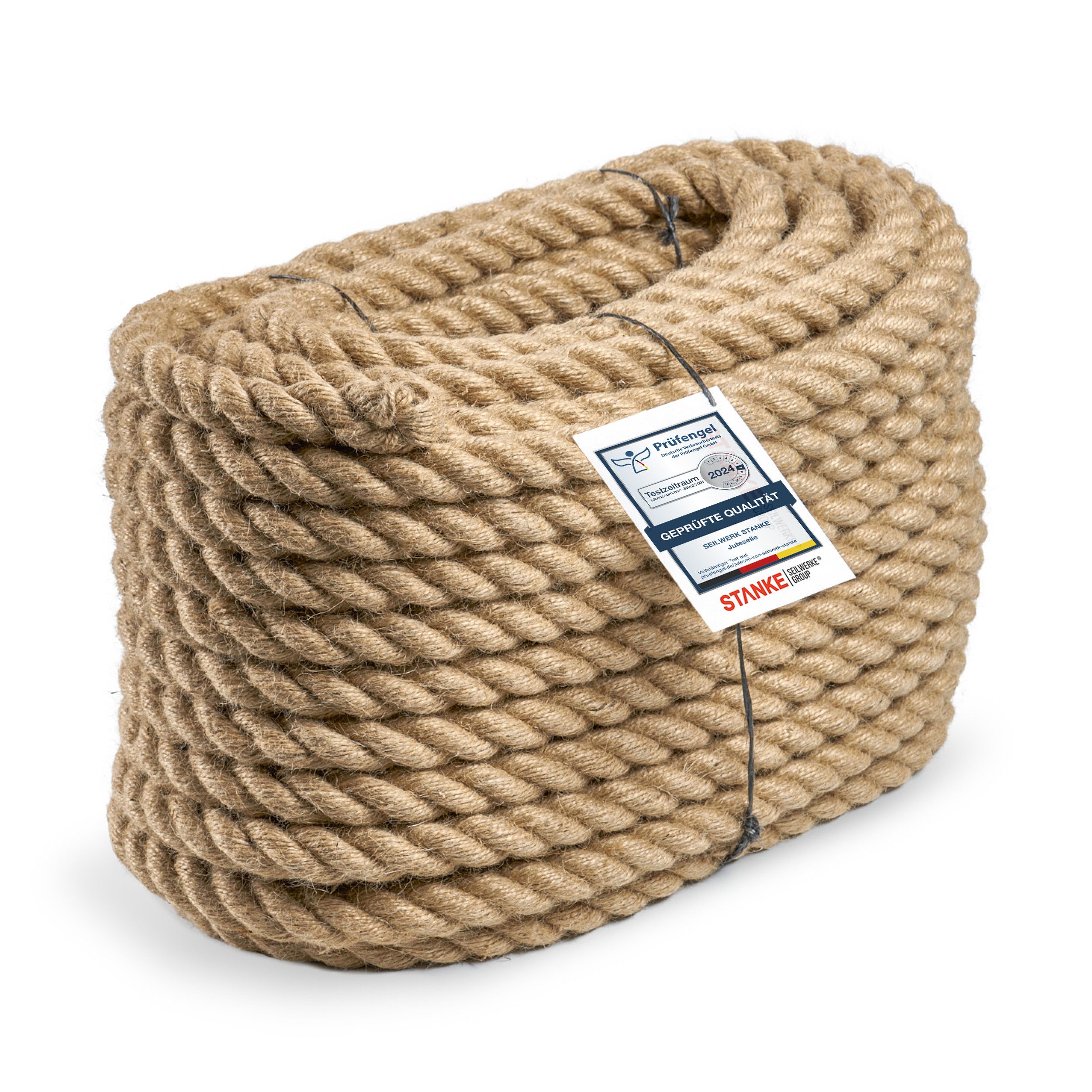 STANKE Seil Juteseil gedreht 6mm Kordel Tauwerk Kratzbaum (Naturseil), imprägniert