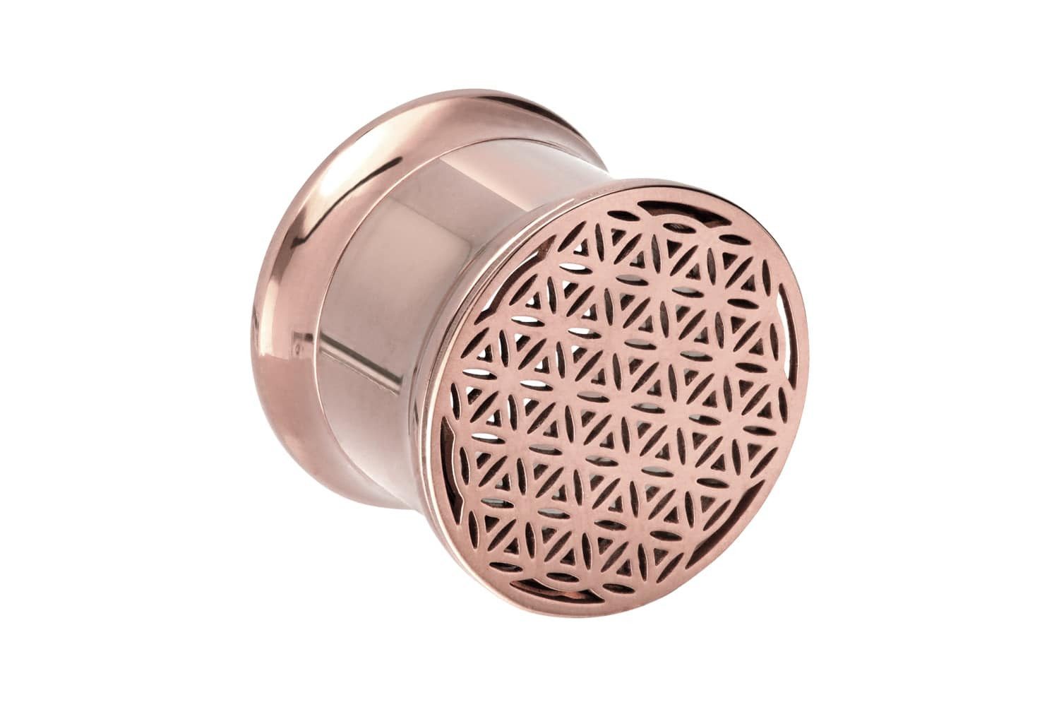 Plug Chirurgenstahl Double Flared Tunnel BLUME DES LEBENS