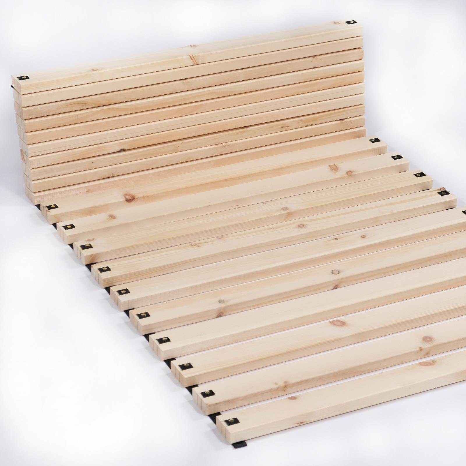 Rollrost Lattenrost Zirbenrollrost "Zirbe" Rolllattenrost 80 x 200 cm 300kg, TUGA-Holztech, Breite 80 90 100 120 140 cm Länge 190 200 210 220 cm auch Wunschmaße