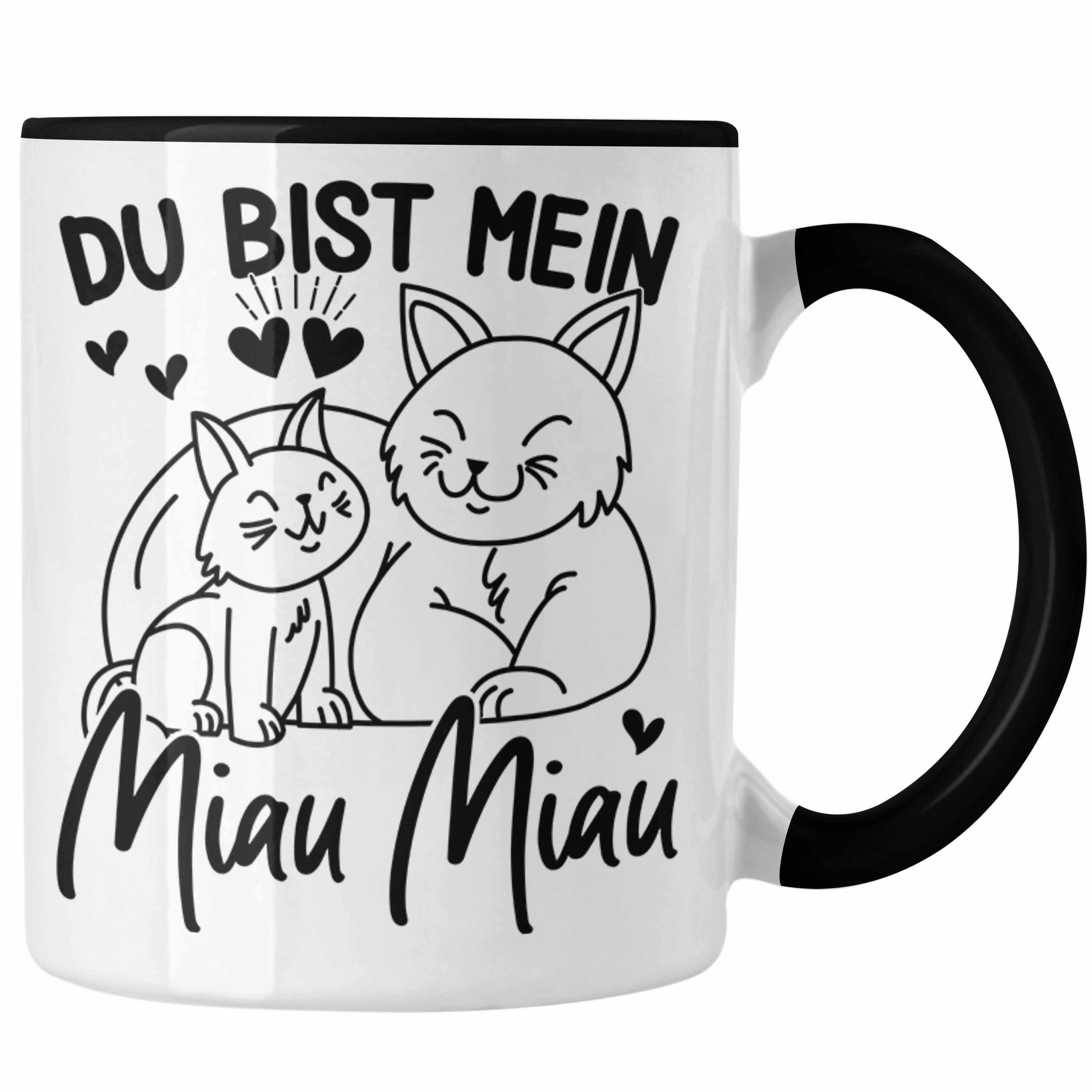 Trendation Tasse Trendation - Tasse Du Bist Mein Miau Miau Geschenkidee für Katzenbesit