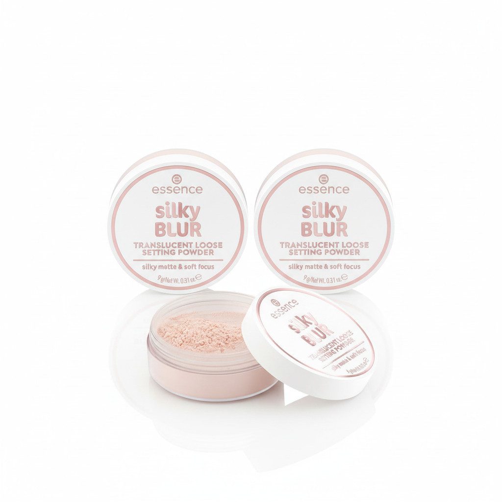 Essence Puder silky BLUR TRANSLUCENT LOOSE SETTING POWDER, 3-tlg.