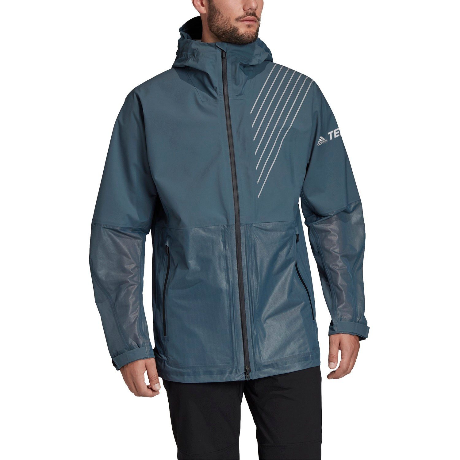 adidas Performance Funktionsjacke Regenjacke/ Übergangsjacke TERREX 3L Zupahike blaugrau Herren