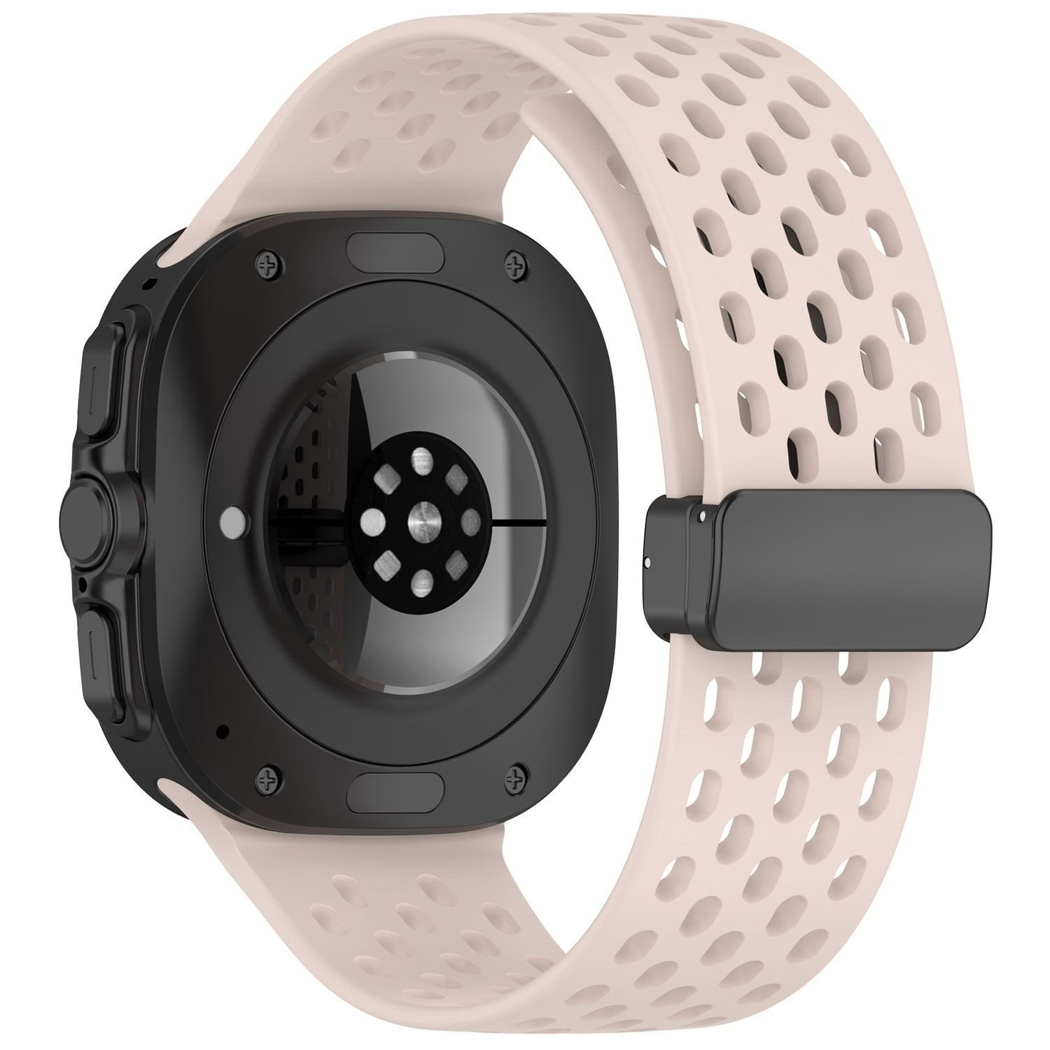 Wigento Smartwatch-Armband Silikon Magnetisch für Samsung Galaxy Watch Ultra 47mm Rosa