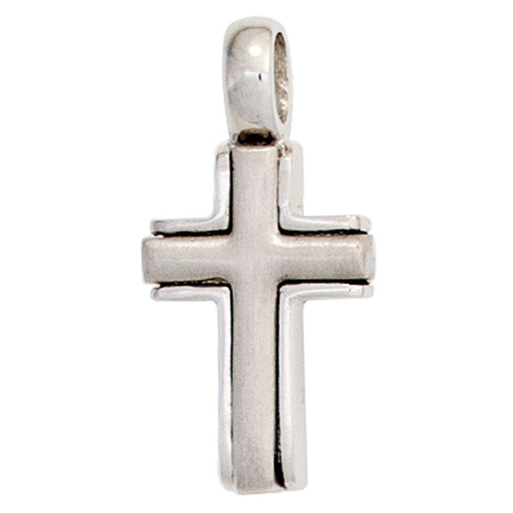 Schmuck Krone Kettenanhänger Anhänger Kreuz im Kreuz, 950 Platin, schlicht, Platin 950