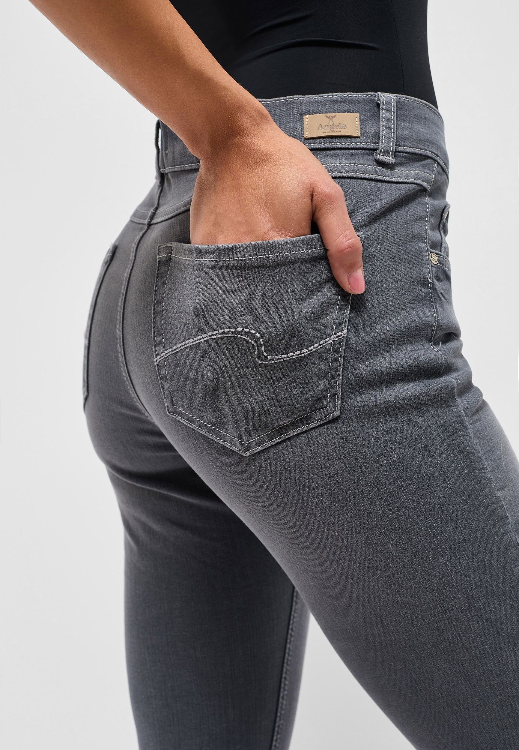 mid Skinny-fit-Jeans SKINNY ANGELS used grey