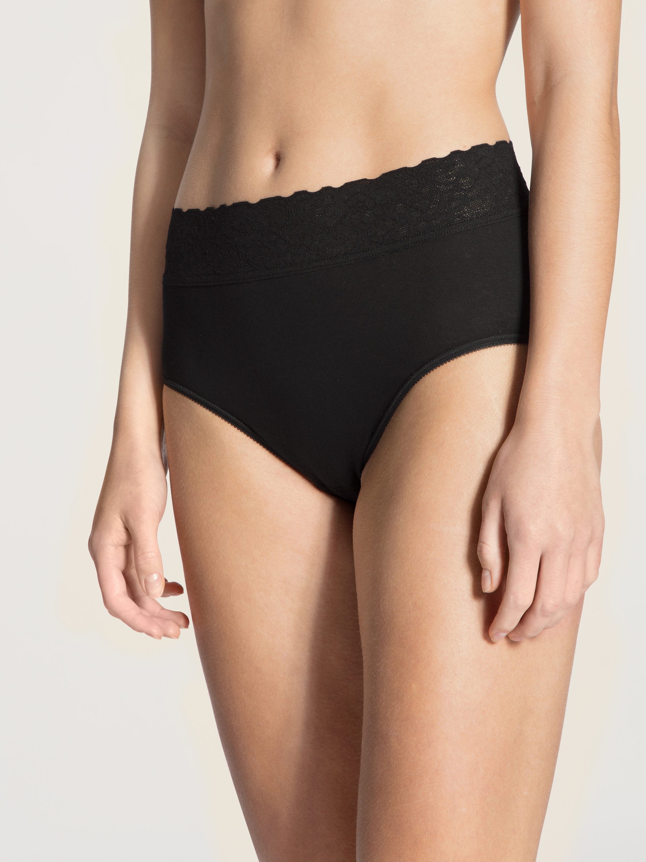 CALIDA Taillenslip Iconics Damen (1-St) aus 100% Baumwolle, mit Spitze
