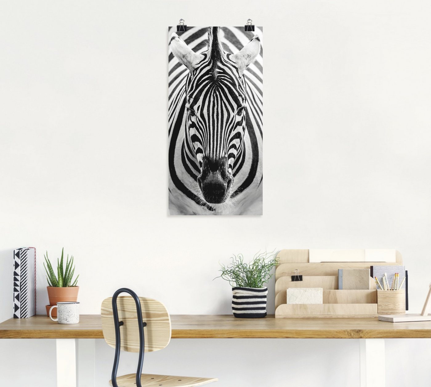 Artland Wandbild »Zebra«, Wildtiere (1 Stück), in vielen Größen & Produktarten - Alubild / Outdoorbild für den Außenbereich, Leinwandbild, Poster, Wandaufkleber / Wandtattoo auch für Badezimmer geeignet-HomeTrends