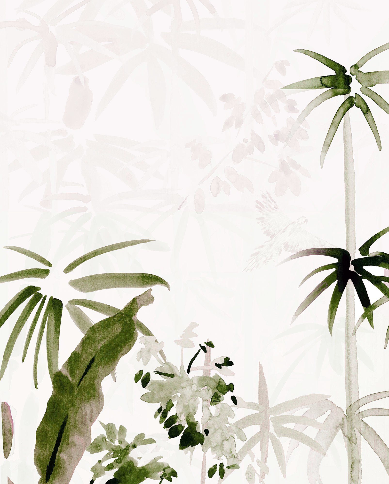 Komar Bild Bamboo Drawing, Natur (1 St), Wandbild zur Dekoration - ohne Rahmen