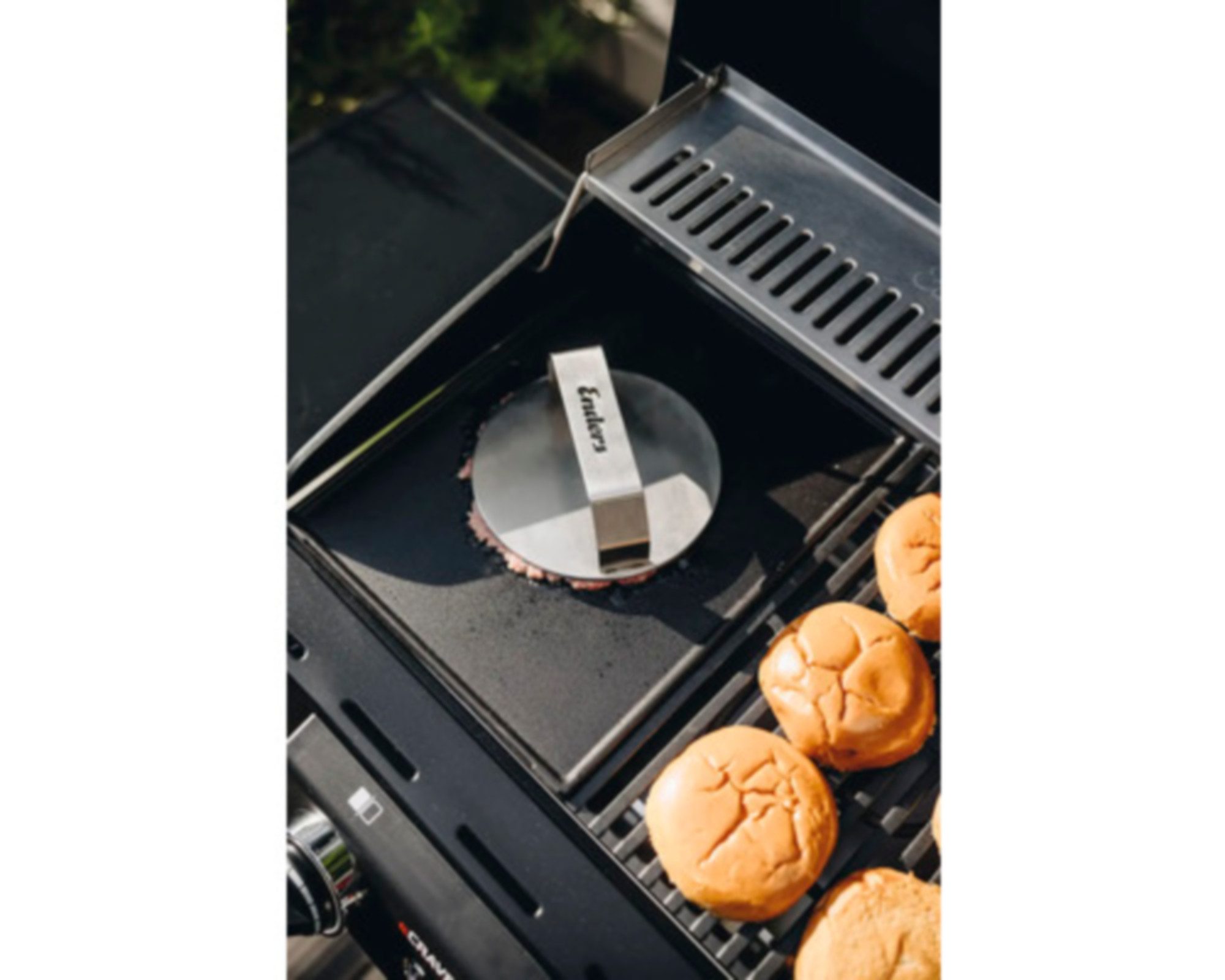 Enders® Grillbesteck-Set Edelstahl-Burgerpresse
