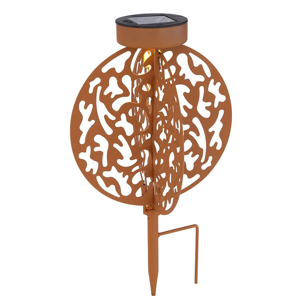 Solarlampe verbaut, etc-shop orientalische Dekoleuchte Warmweiß, fest LED LED-Leuchtmittel Solarleuchte, Stecklampe