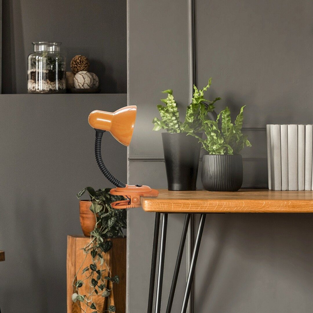 Rabalux Tischleuchte "Dennis" Kunststoff, orange, E27, IP20, L340mm
