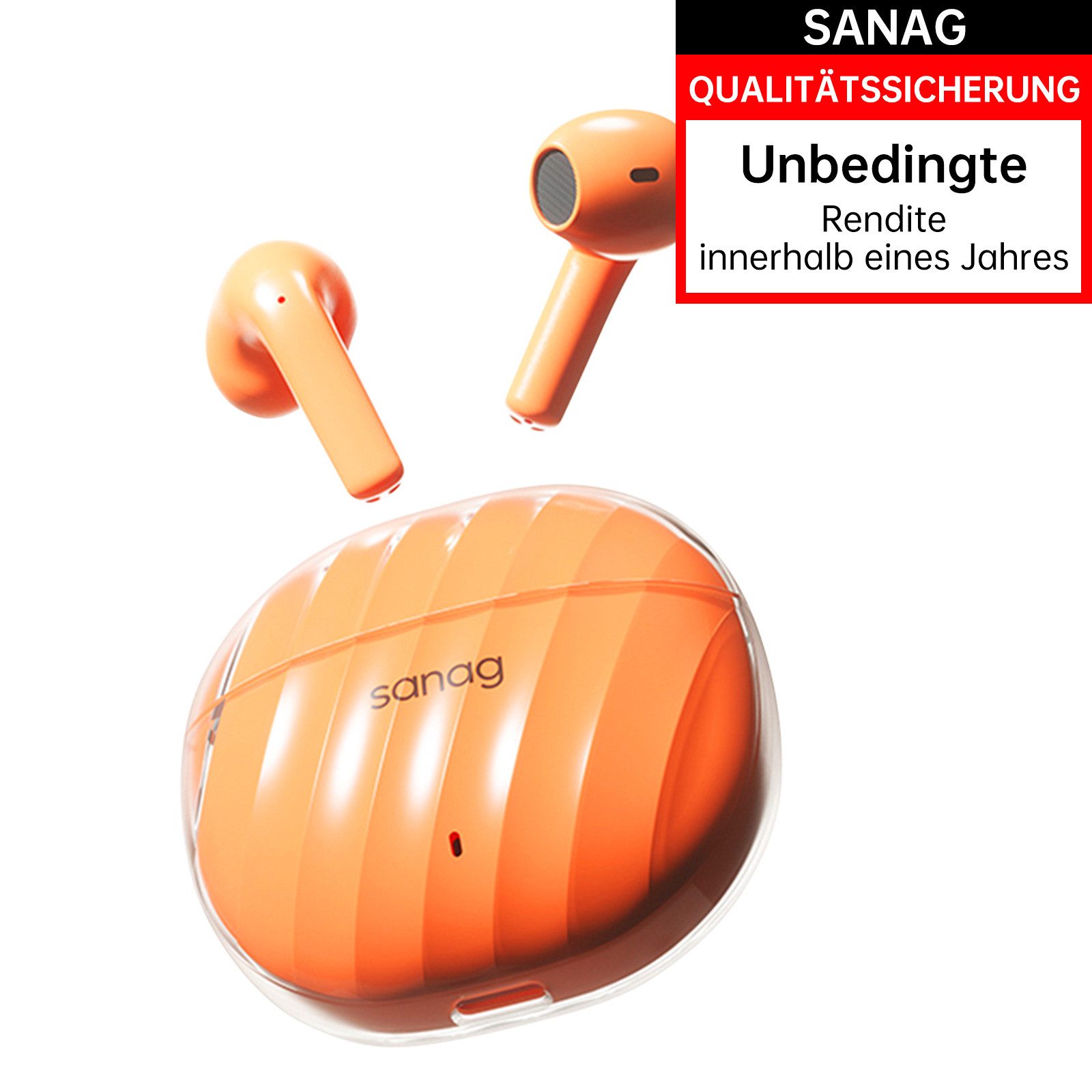 SANAG Bluetooth Kopfhörer Mit Bluetooth 5.3 Version, TWS Kopfhörer Kabellos InEarKopfhörer