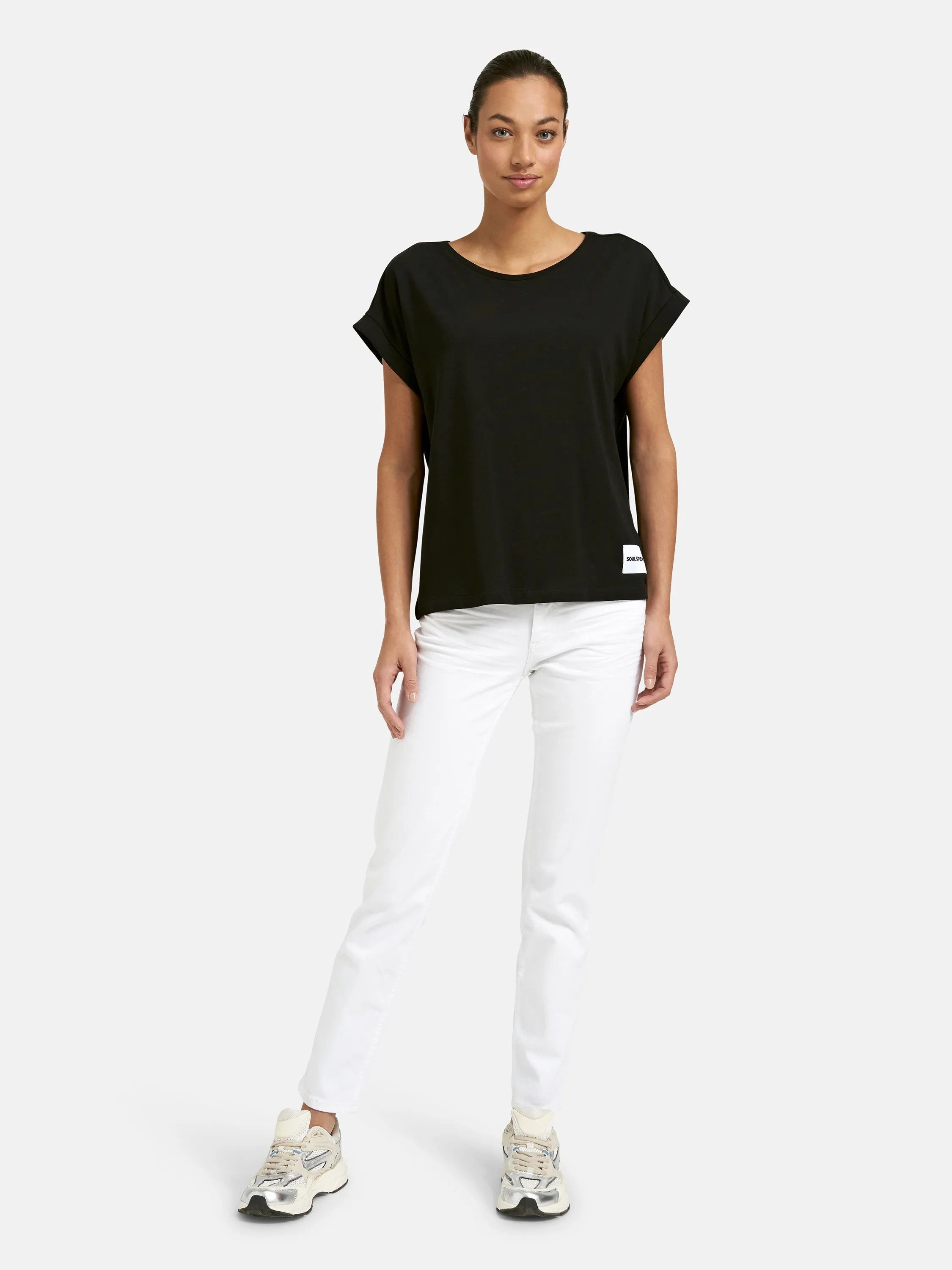 Smith & Soul T-Shirt mit Umschlagsaum, Rundhalsform – Bild 4 von 4