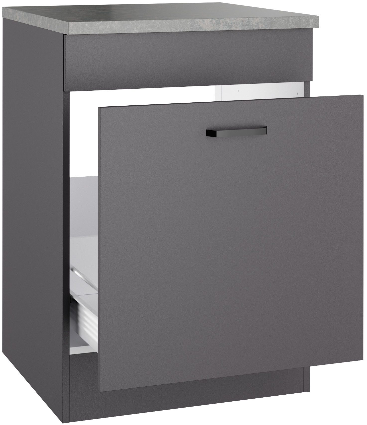 OPTIFIT Spülenschrank OPTImulti Breite 60 cm, mit 1 Auszug, Metallgriffe