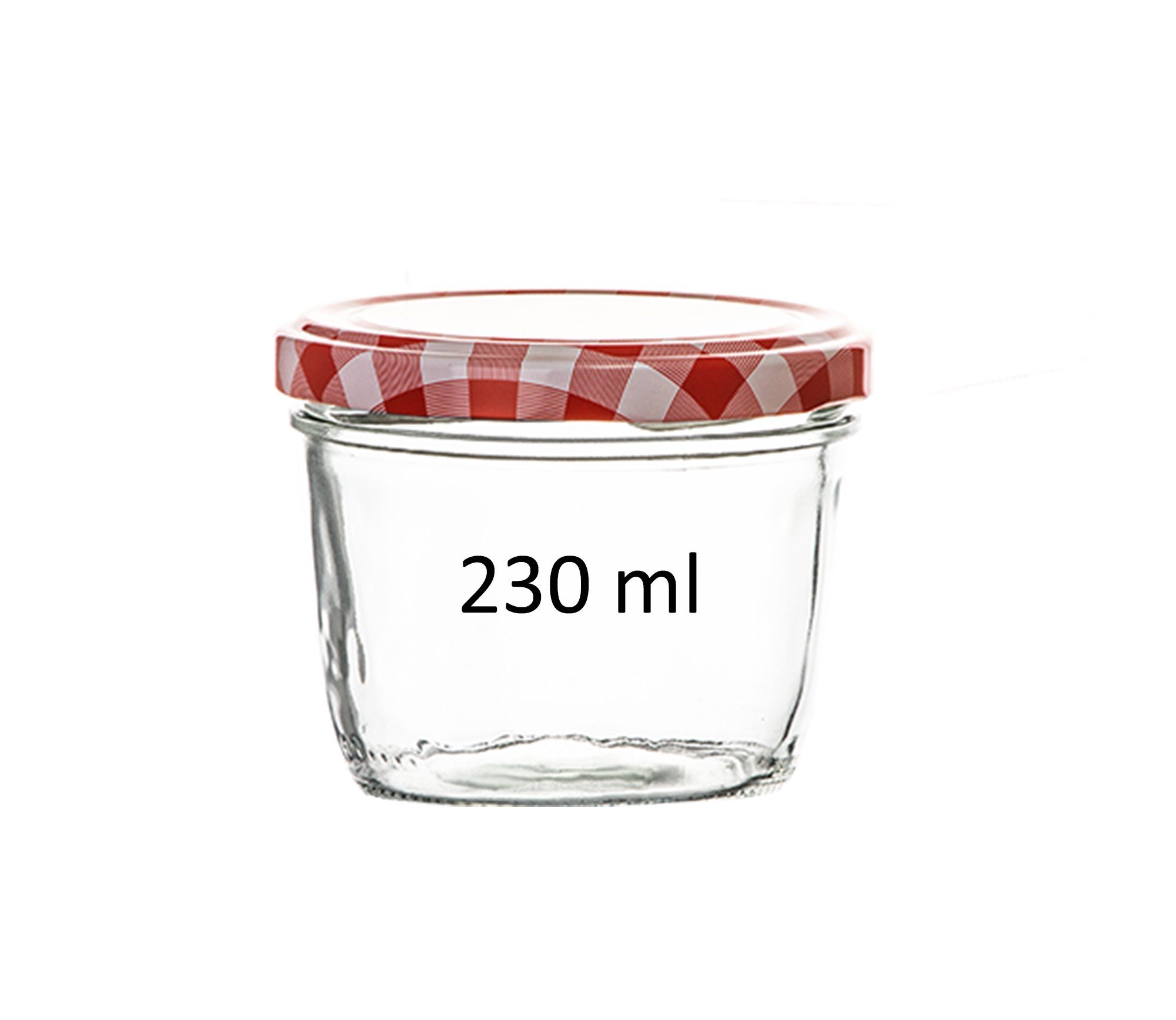 Einweckglas Sturzglas Marmeladengläser Glas, rund, TO 82 230ml Set BigDean Einmachglas (24-tlg)